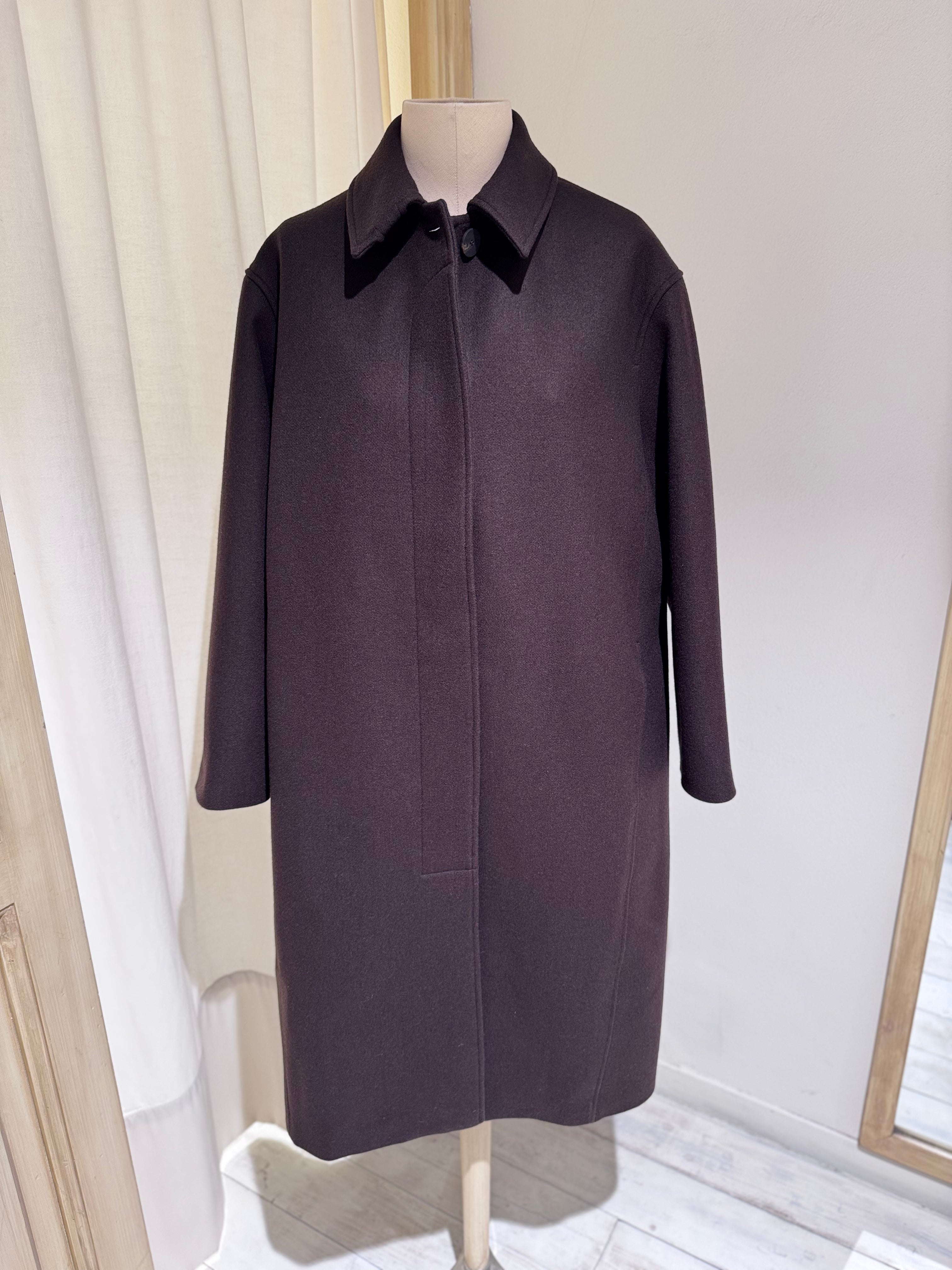 W RIA COAT - STUDIO NICHOLSON - DARK BROWN