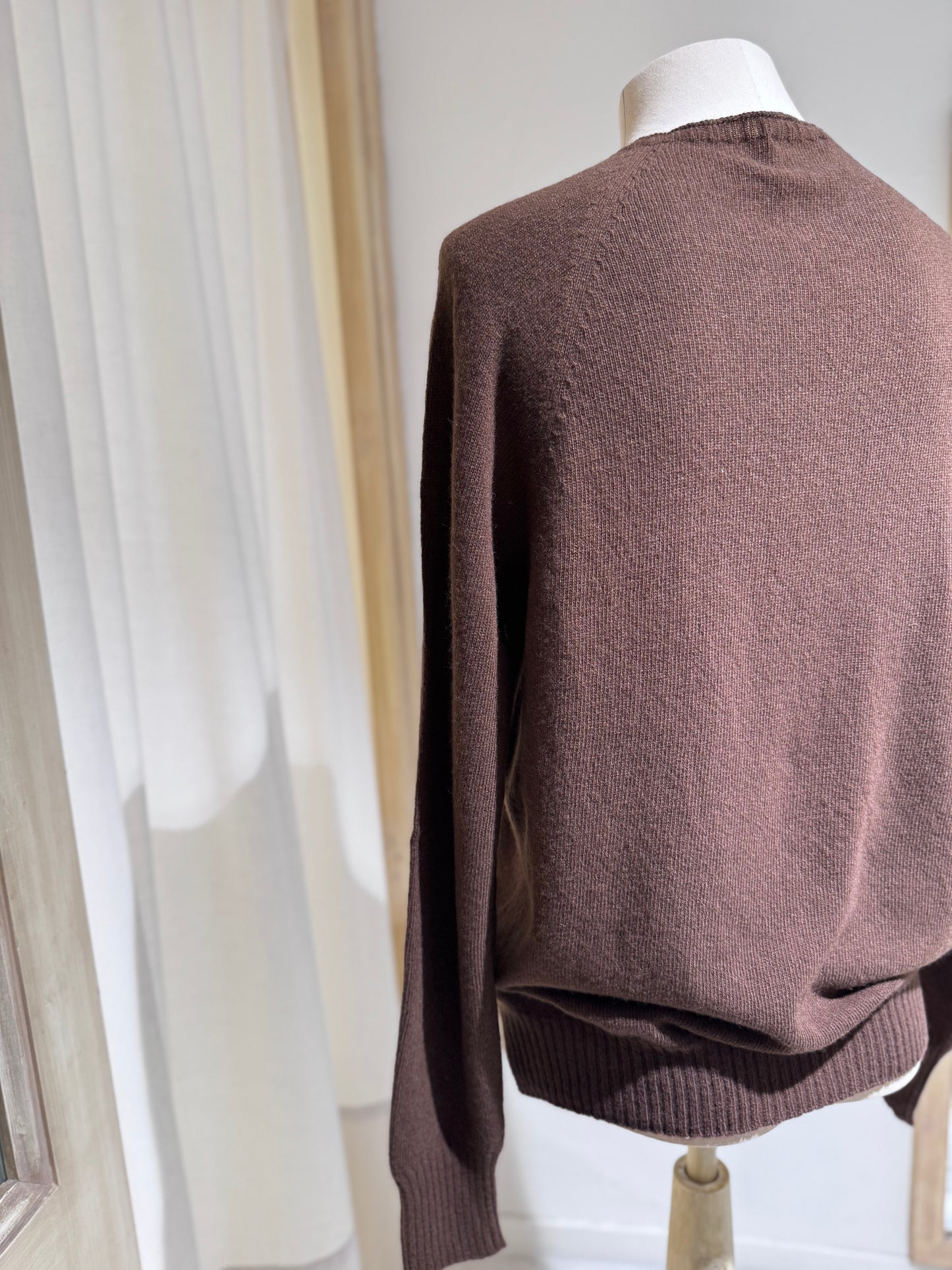 W Round Neck Knitwear MA RY YA - Brown