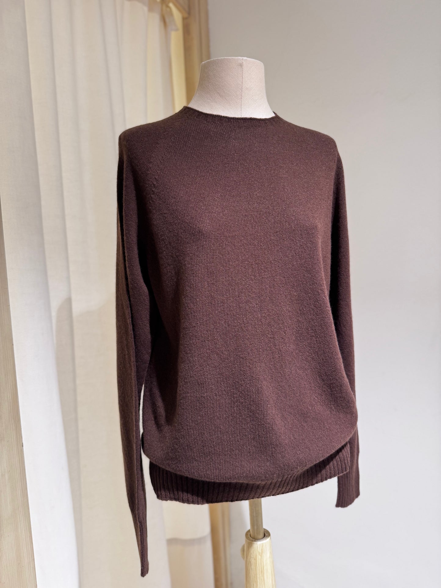 W Round Neck Knitwear MA RY YA - Brown