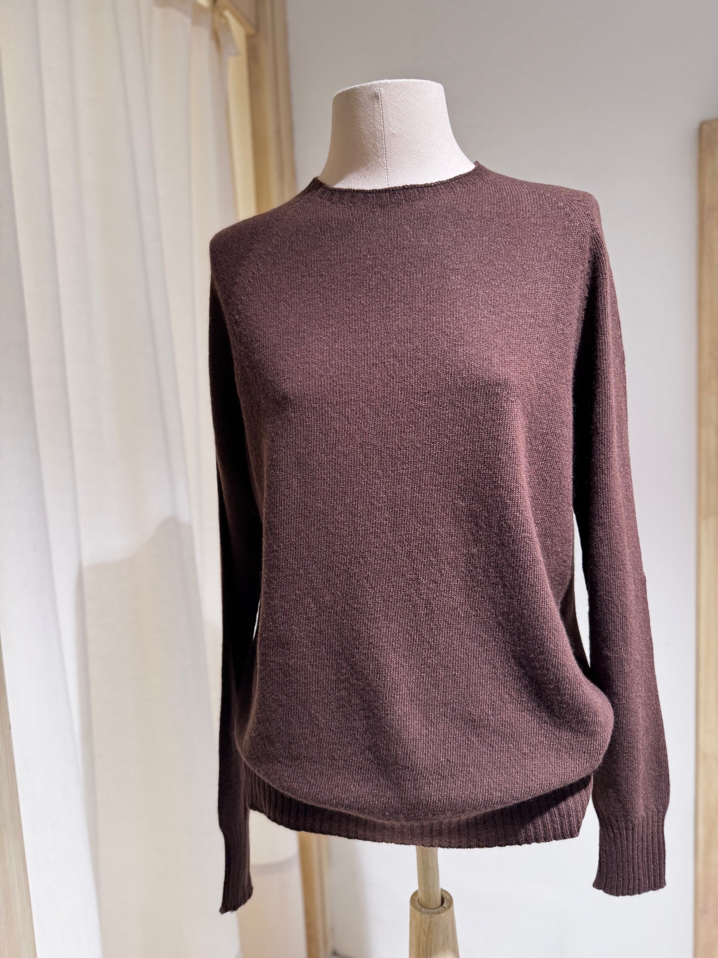 W Round Neck Knitwear MA RY YA - Brown