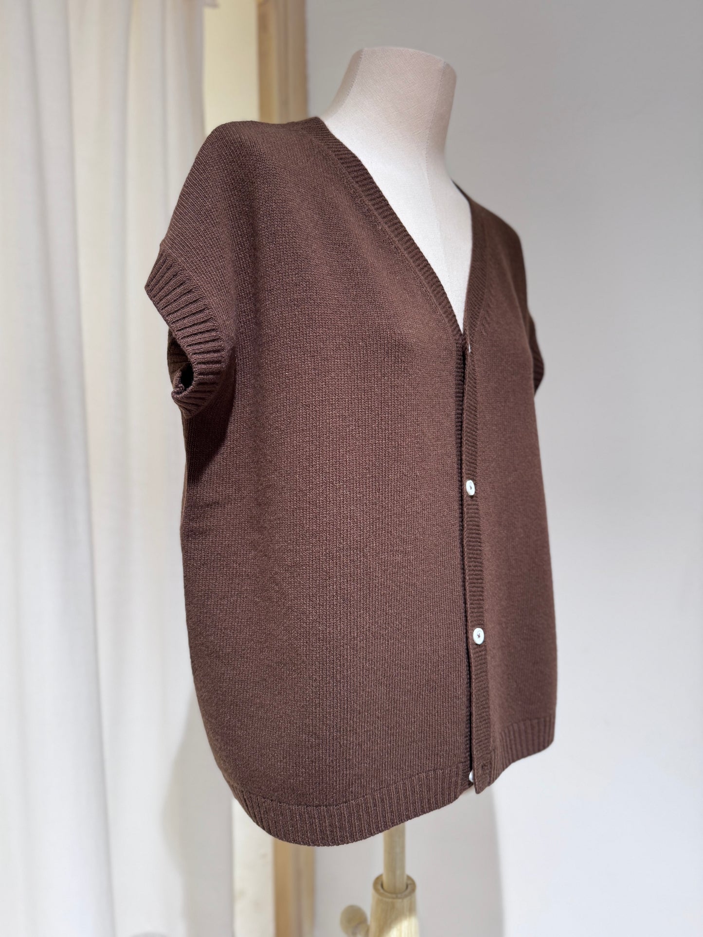 W Knitwear Gilet Over MA RY YA Brown
