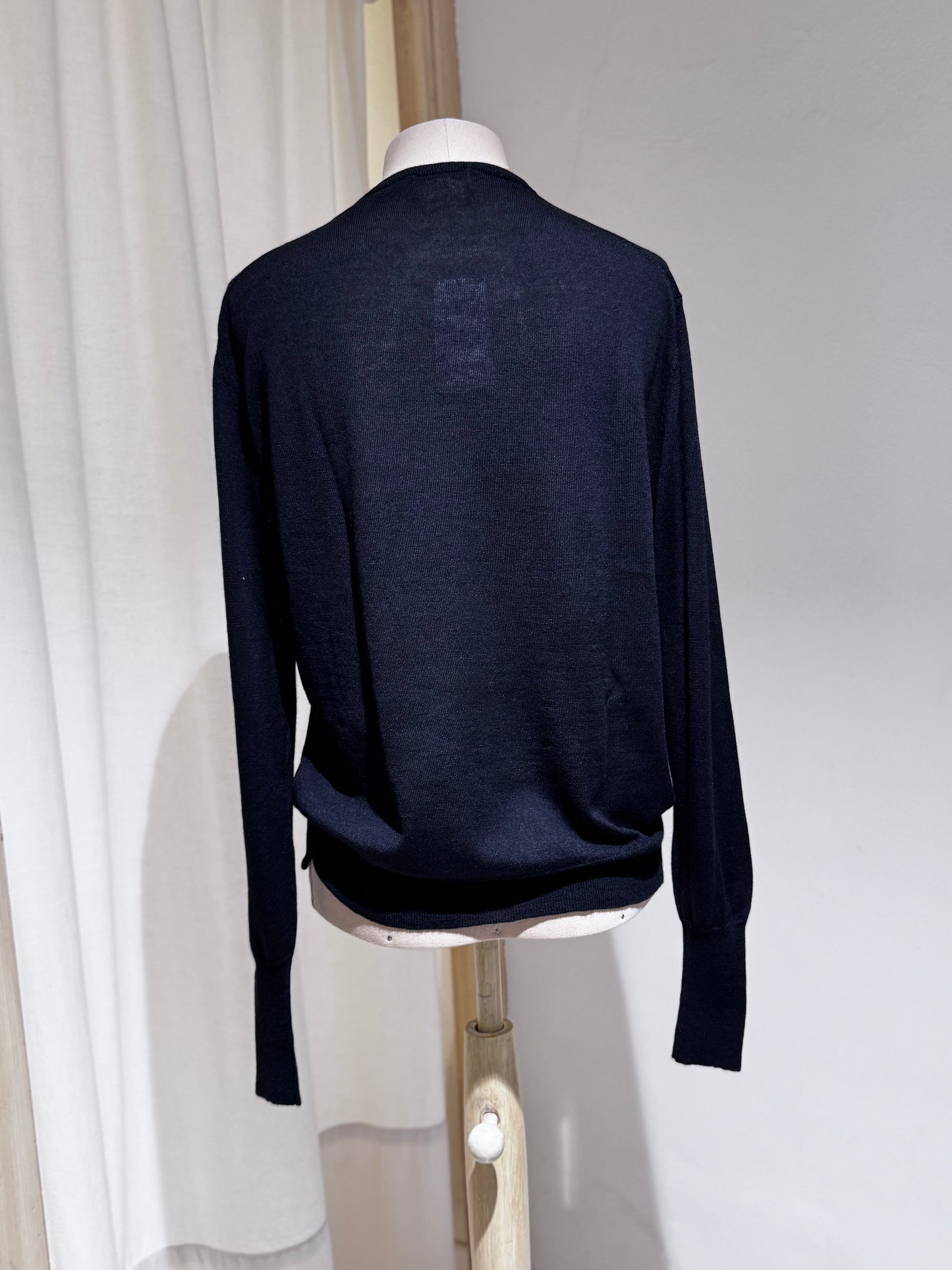 W Knitwear V Neck MA RY YA Black