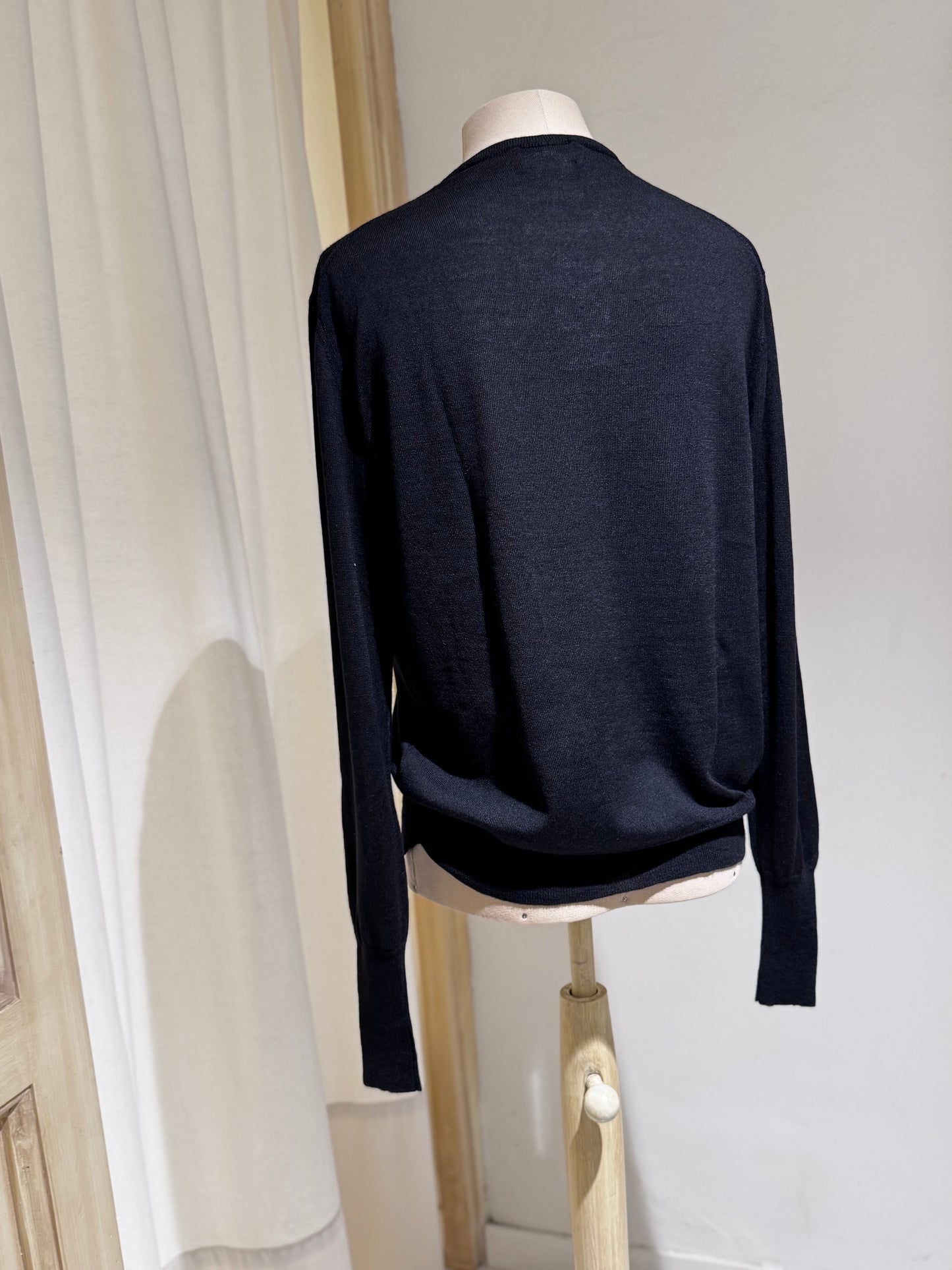 W Knitwear V Neck MA RY YA Black