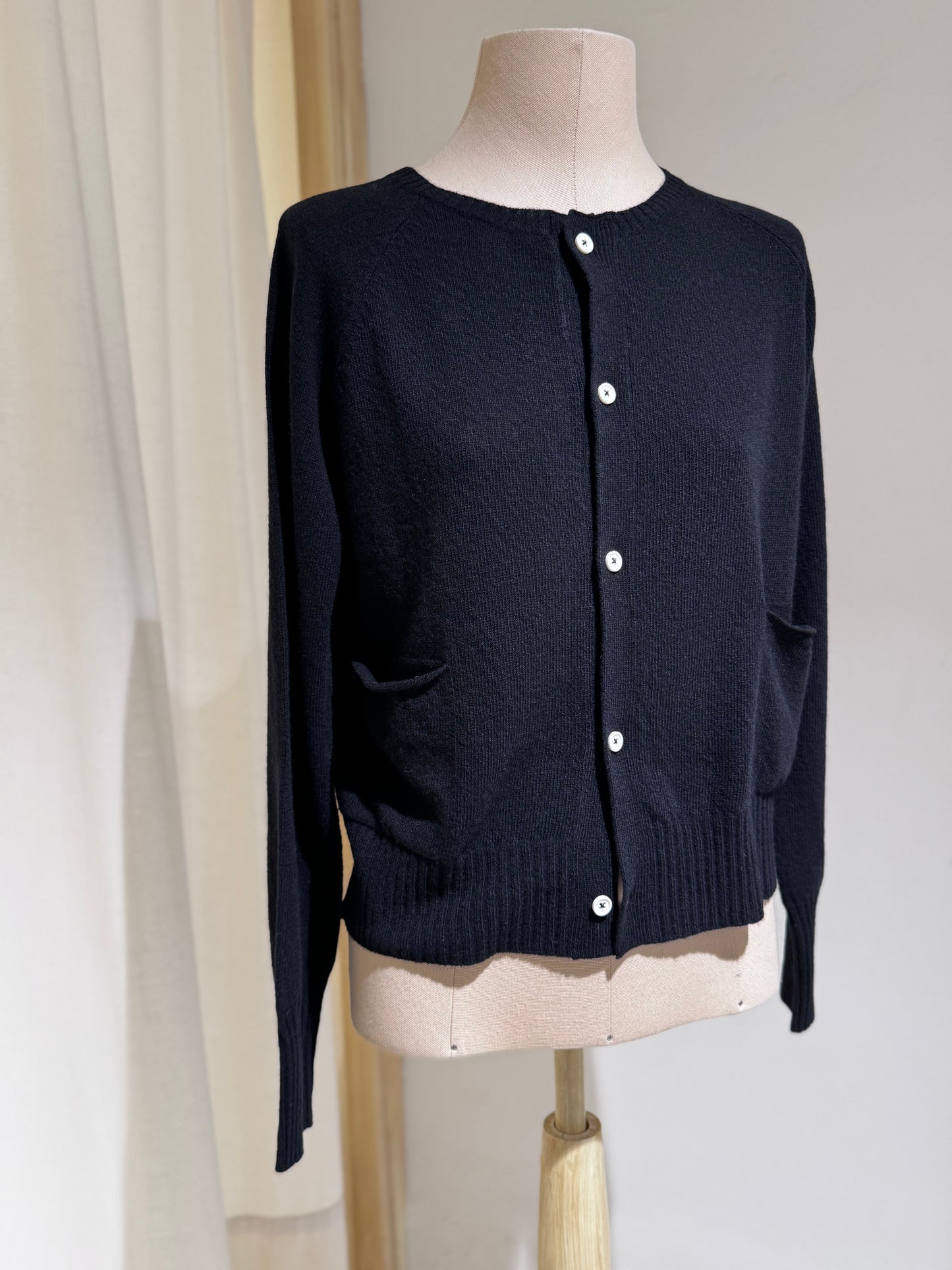 W Cardigan Raglan MA RY YA - Black