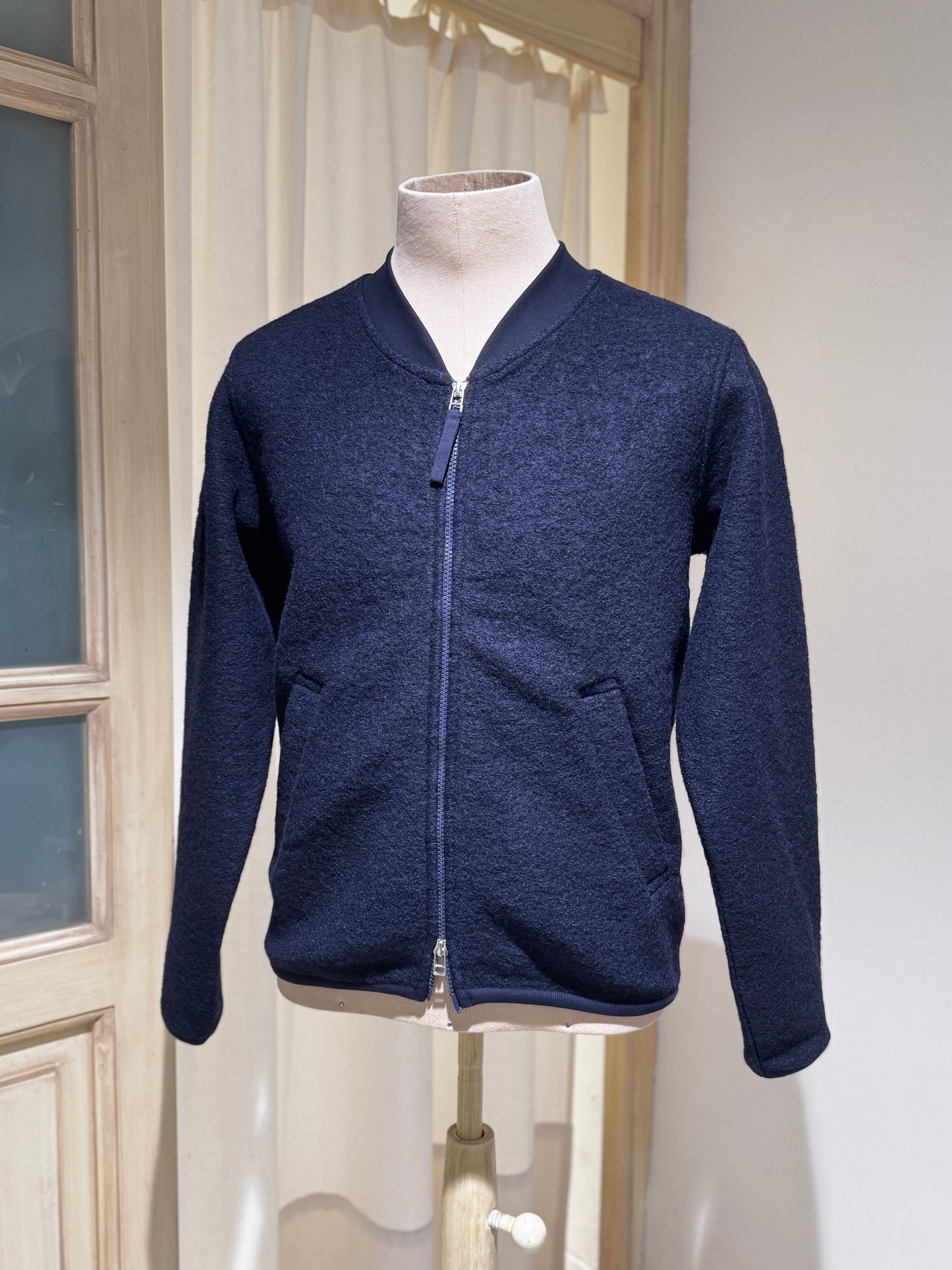 M Wool Fleece Zip Bomber UNIVERSAL WORKS - Navy