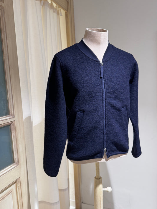 M Wool Fleece Zip Bomber UNIVERSAL WORKS - Navy