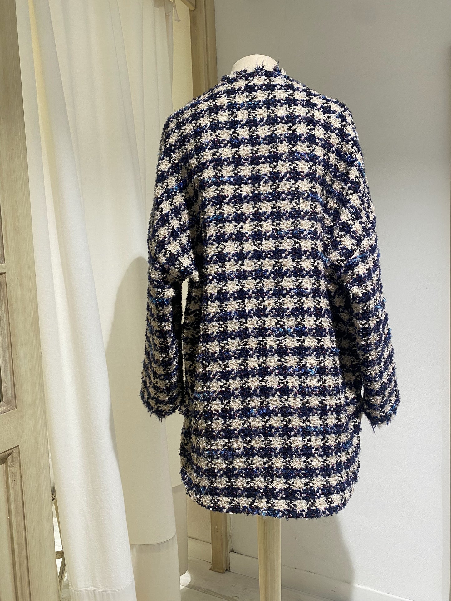 W BLOUSON OVERSIZE  - FORTE FORTE - in TWEED CHANEL INK CHECK