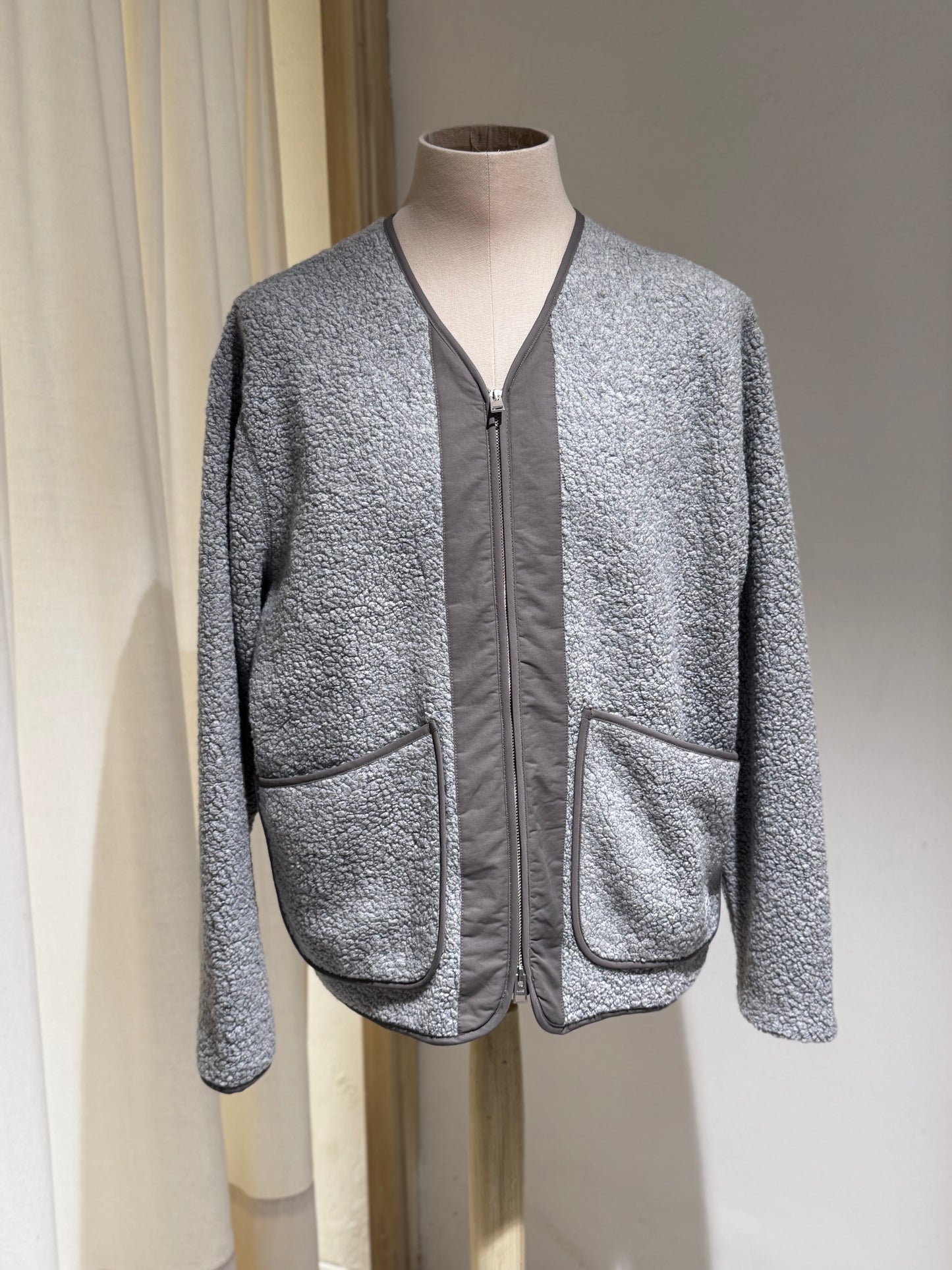 M Otto Sherpa Wool Fleece Jacket NORSE PROJECTS - Grey Melange