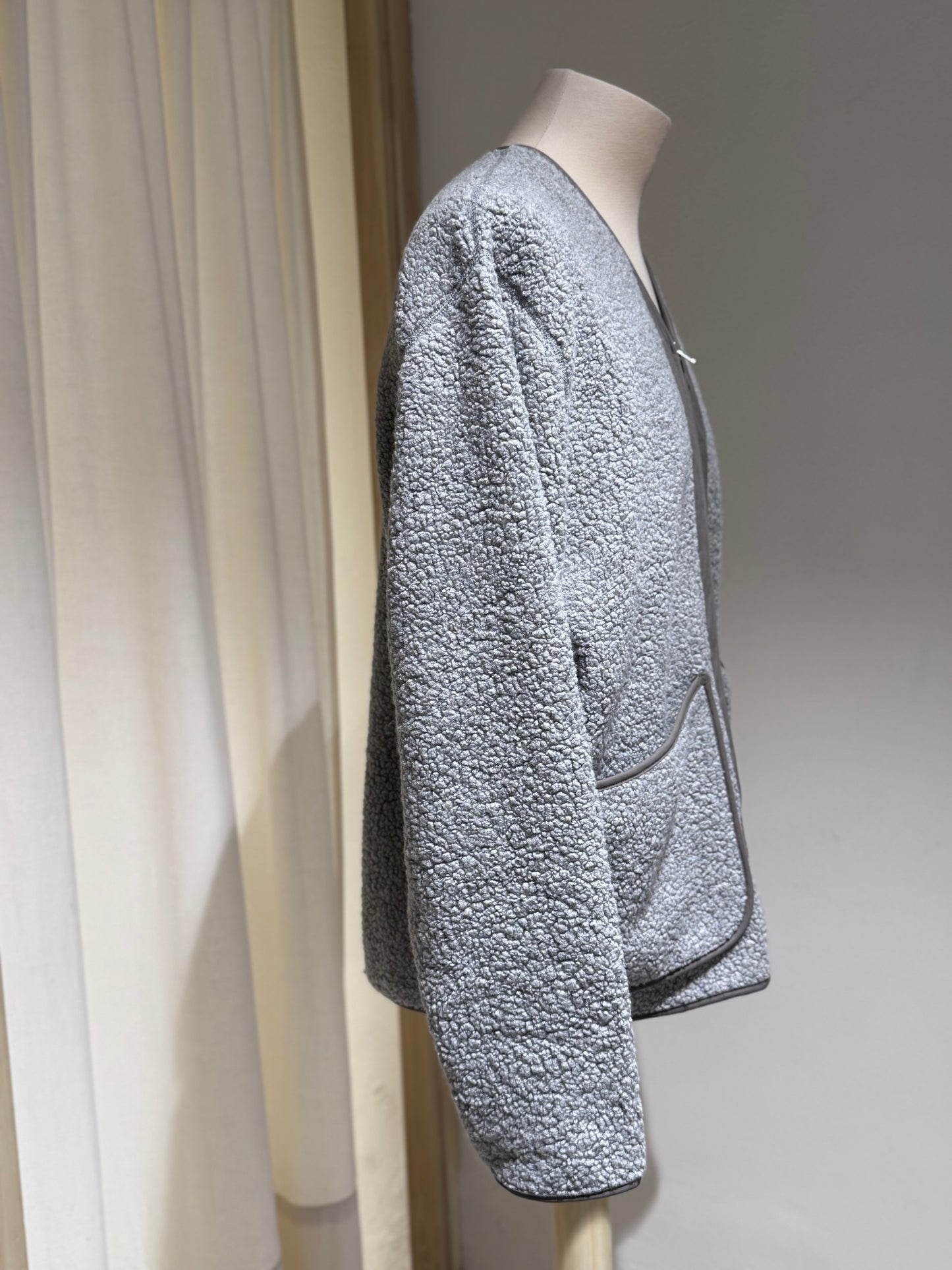 M Otto Sherpa Wool Fleece Jacket NORSE PROJECTS - Grey Melange