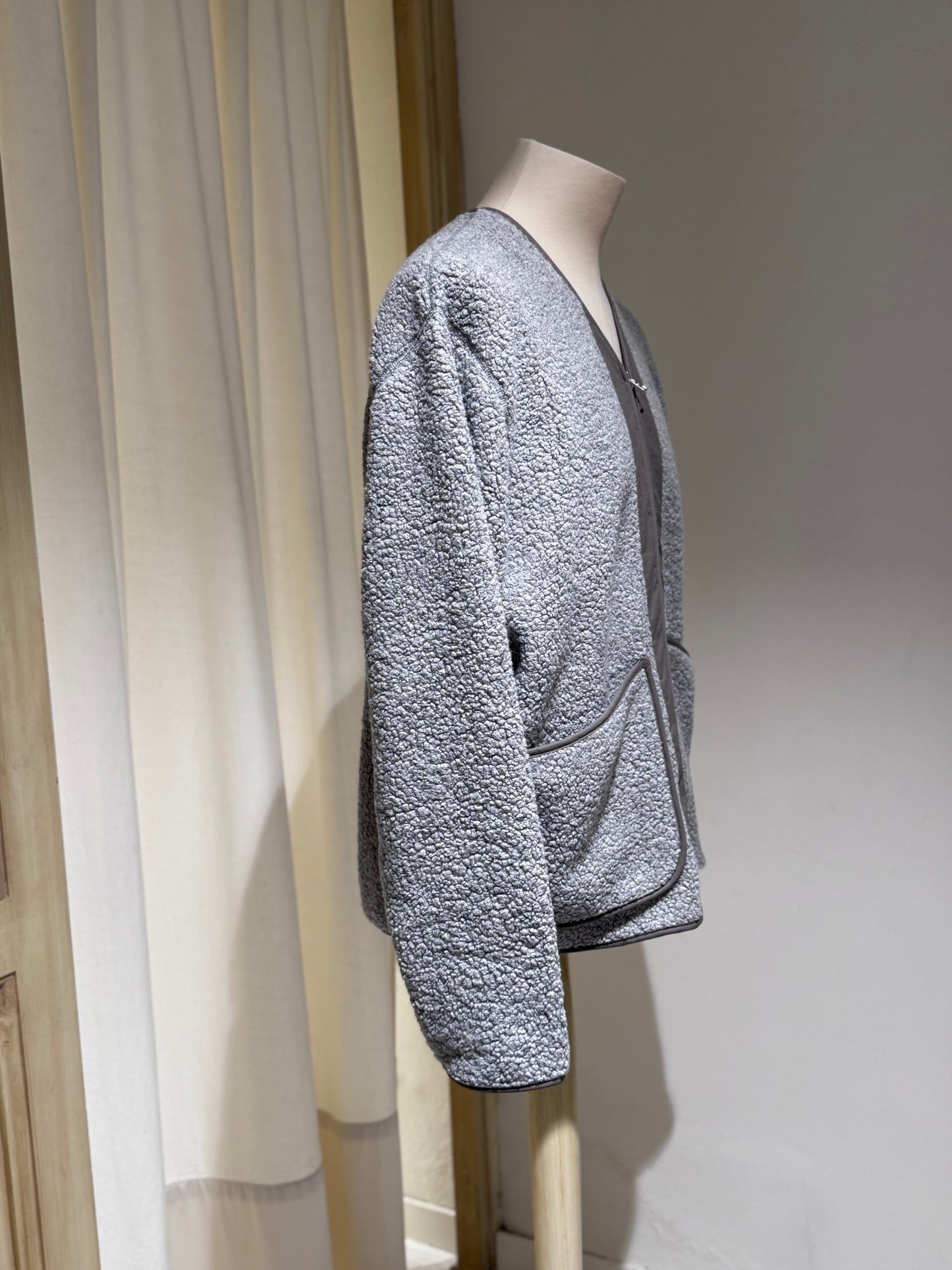 M Otto Sherpa Wool Fleece Jacket NORSE PROJECTS - Grey Melange