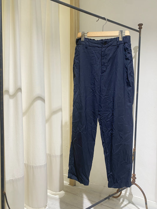 W PANT WRINKLE - PAS DE CALAIS - BLUE