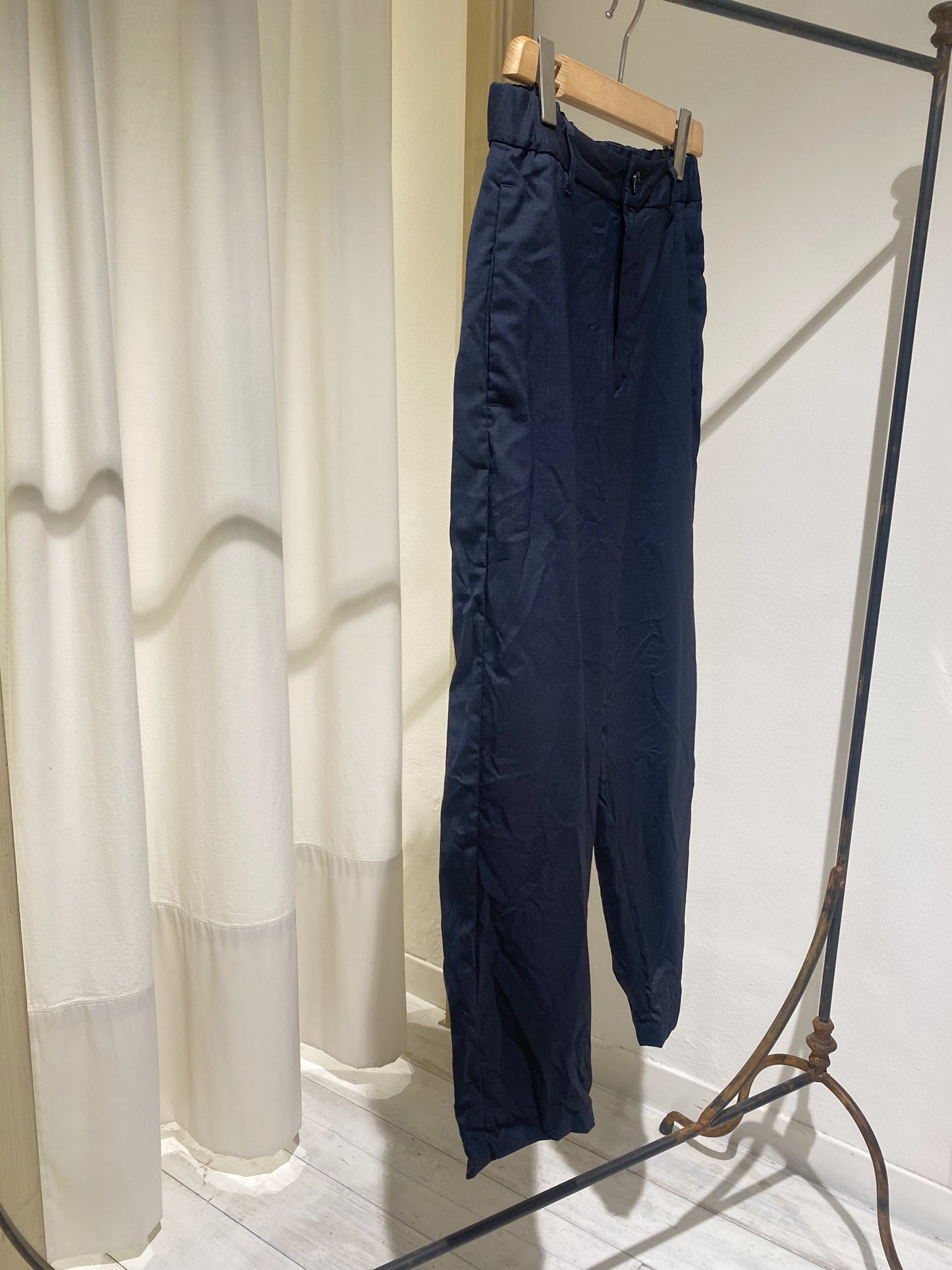 W PANT WRINKLE - PAS DE CALAIS - BLUE