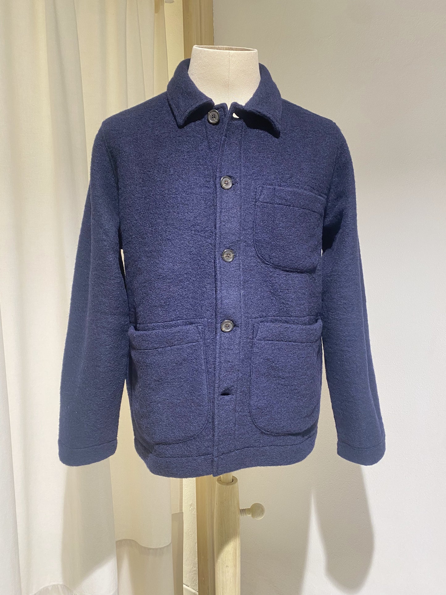 M WOOL FLEECE FIELD JACKET - UNIVERSAL WORKS - NAVY BLUE