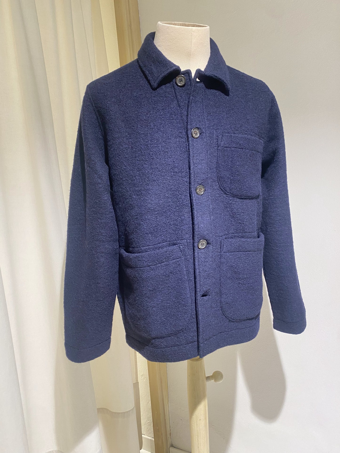 M WOOL FLEECE FIELD JACKET - UNIVERSAL WORKS - NAVY BLUE