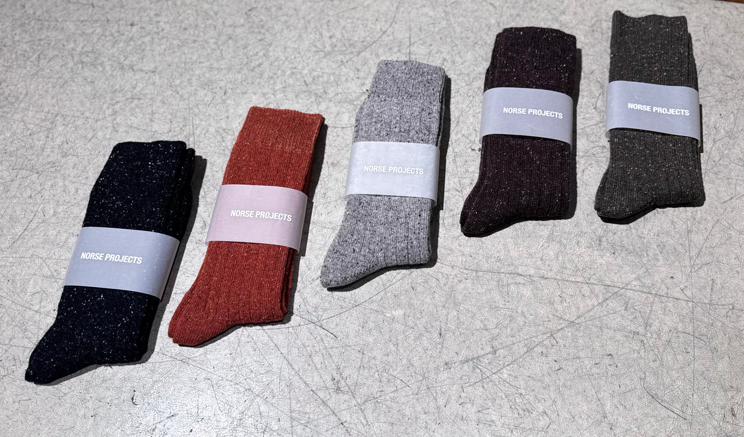 M Bjarki Neps Wool Rib Sock NORSE PROJECTS