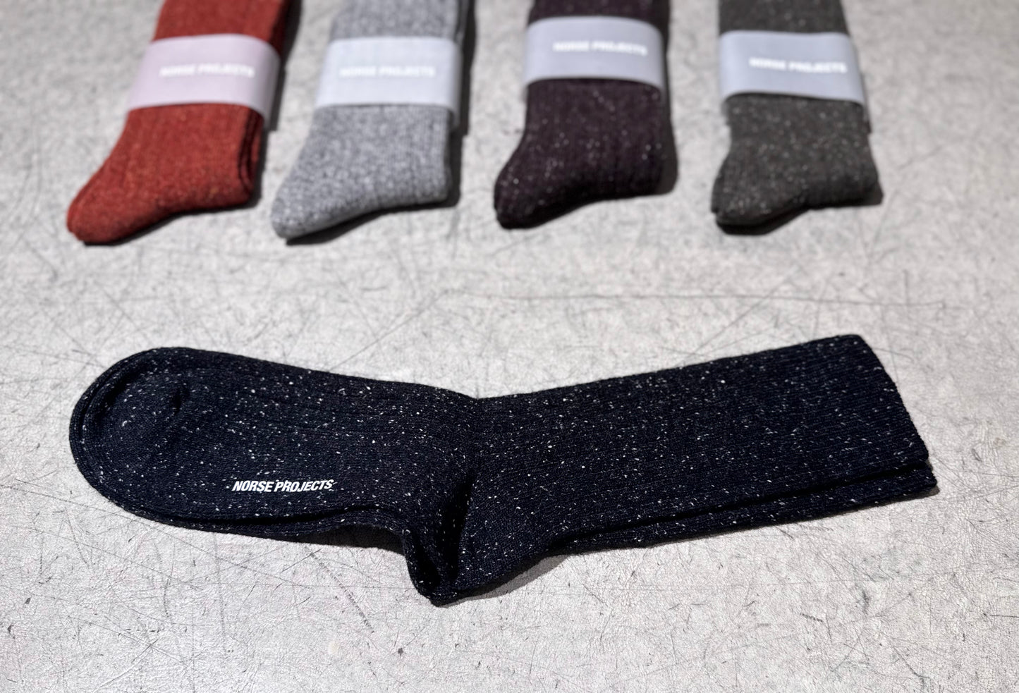 M Bjarki Neps Wool Rib Sock NORSE PROJECTS