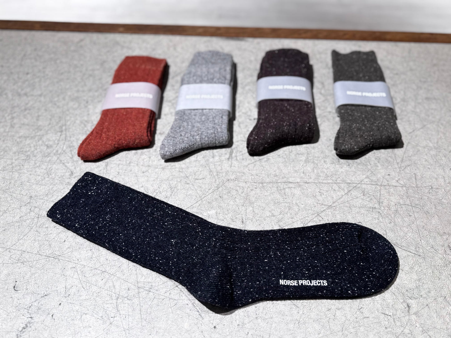 M Bjarki Neps Wool Rib Sock NORSE PROJECTS