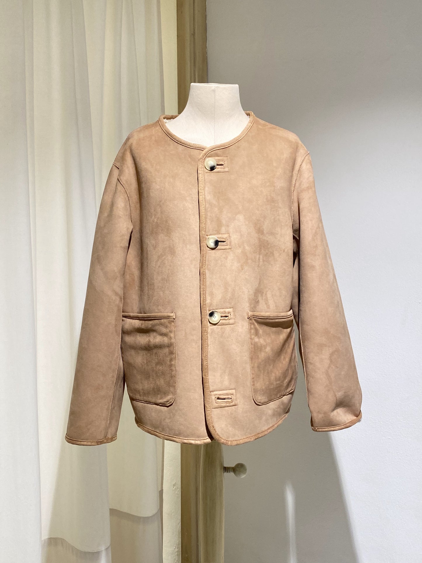 W ECO MONTONE REVERSABLE JKT - FORTE FORTE - MILK/CARAMEL