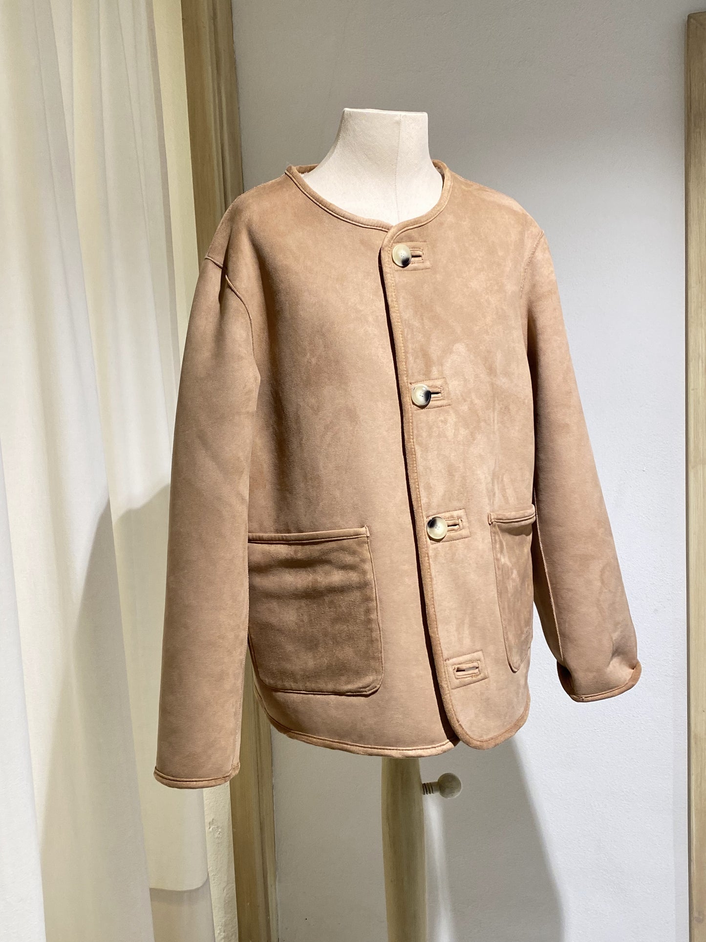 W ECO MONTONE REVERSABLE JKT - FORTE FORTE - MILK/CARAMEL