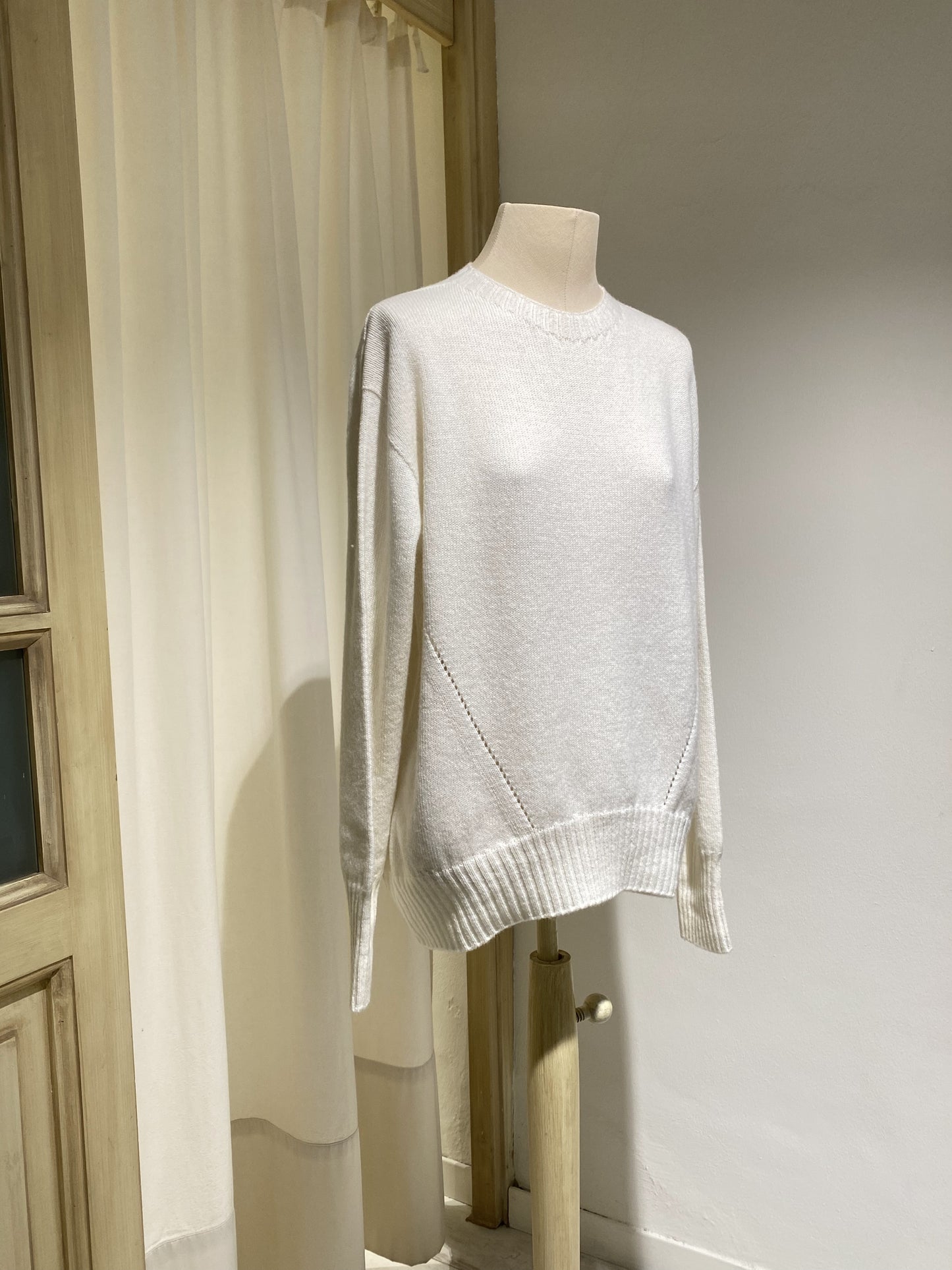 W PHOENIX KNIT ROUND NECK - PHIILI - MILK