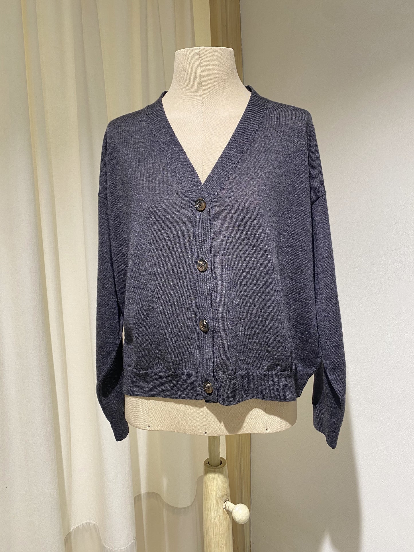 W CARDIGAN KNIT - IDEM - SEOR - DARK GREY