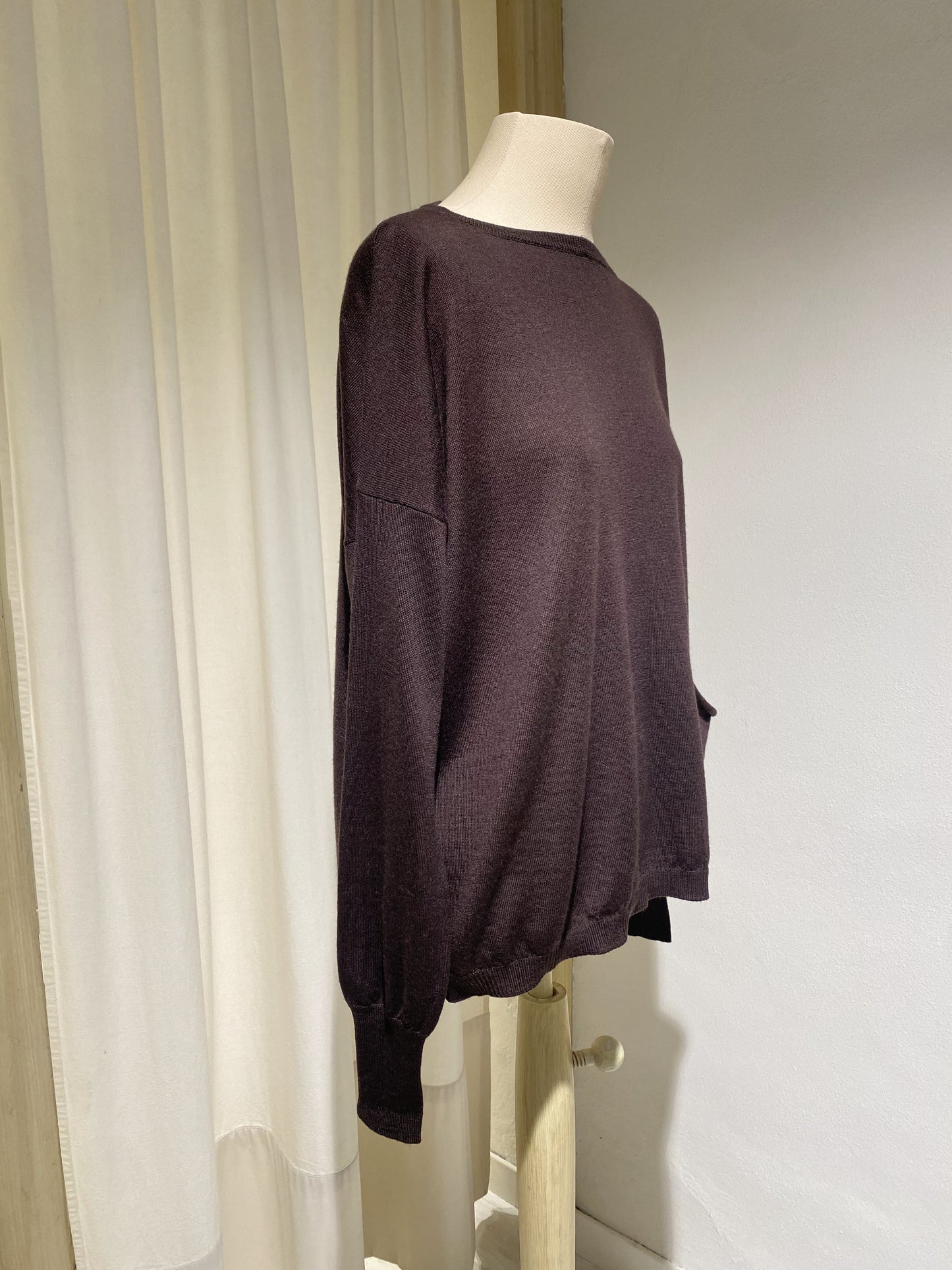 W LONG SLEEVE KNIT - MA RY YA - BROWN