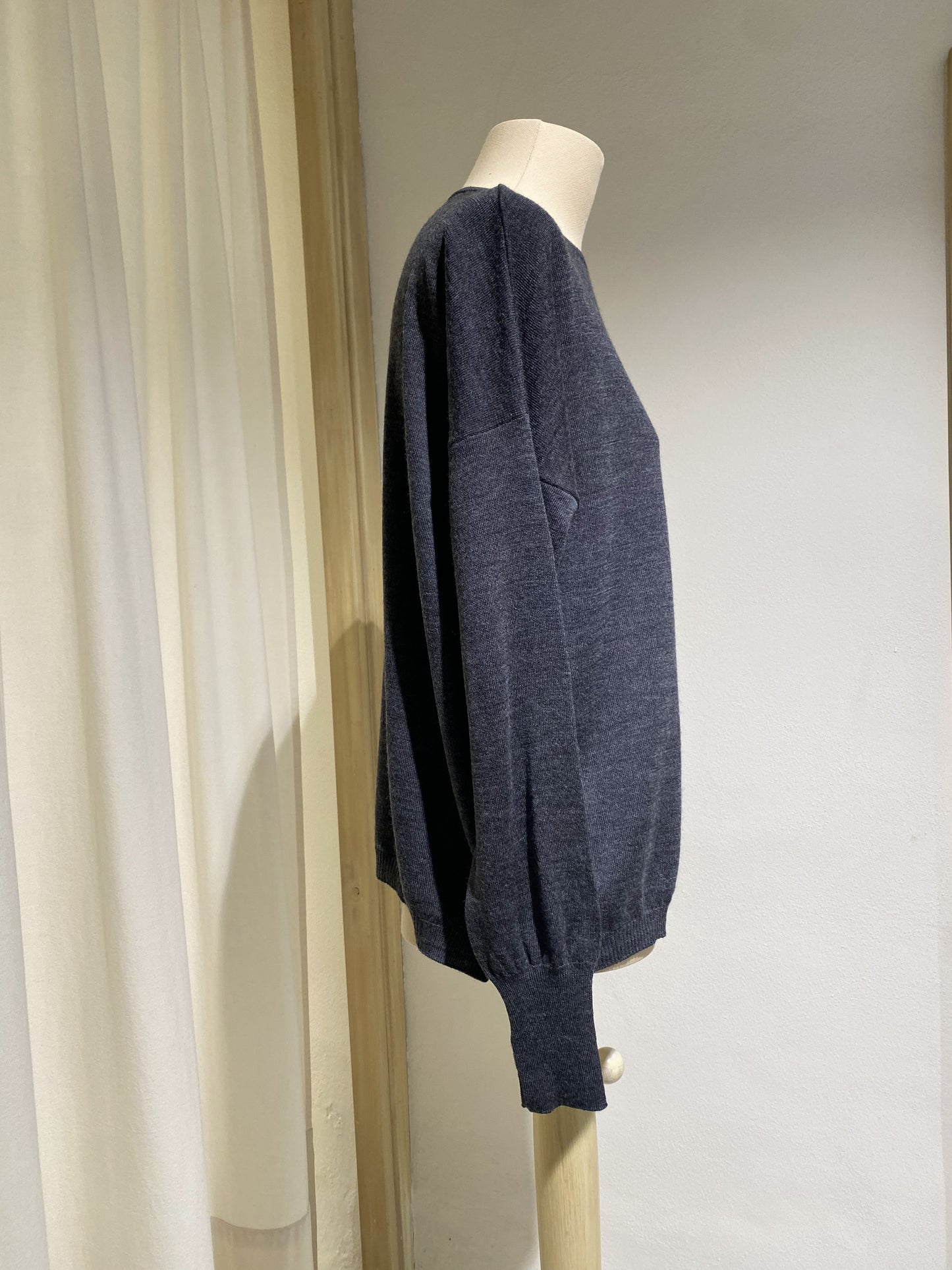 W LONG SLEEVE KNIT - MA RY YA - BLACK