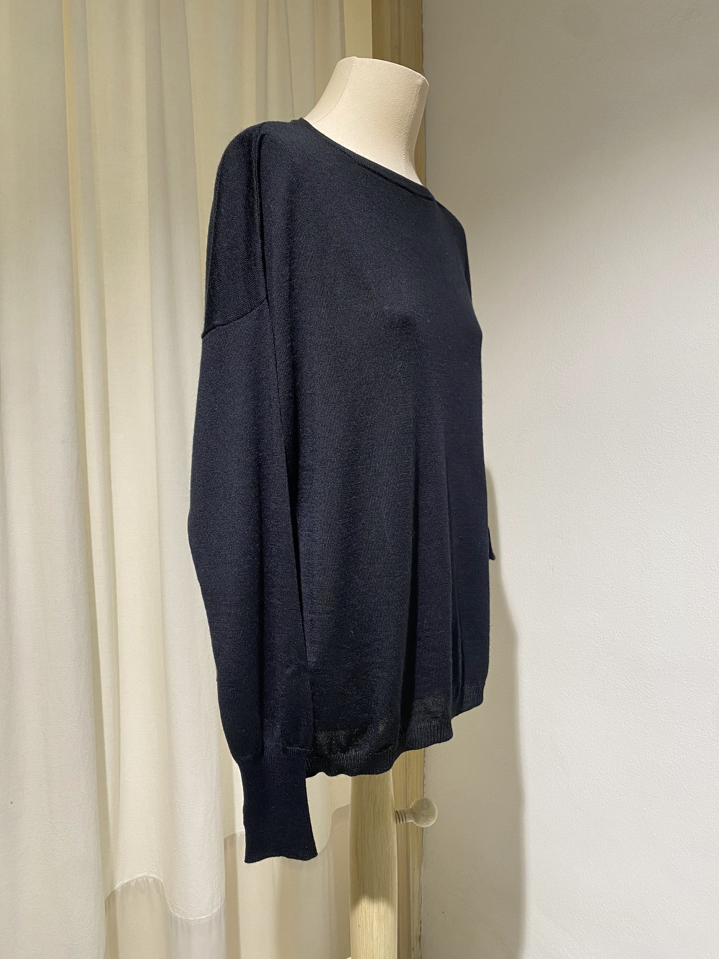 W LONG SLEEVE KNIT - MA RY YA - BLACK