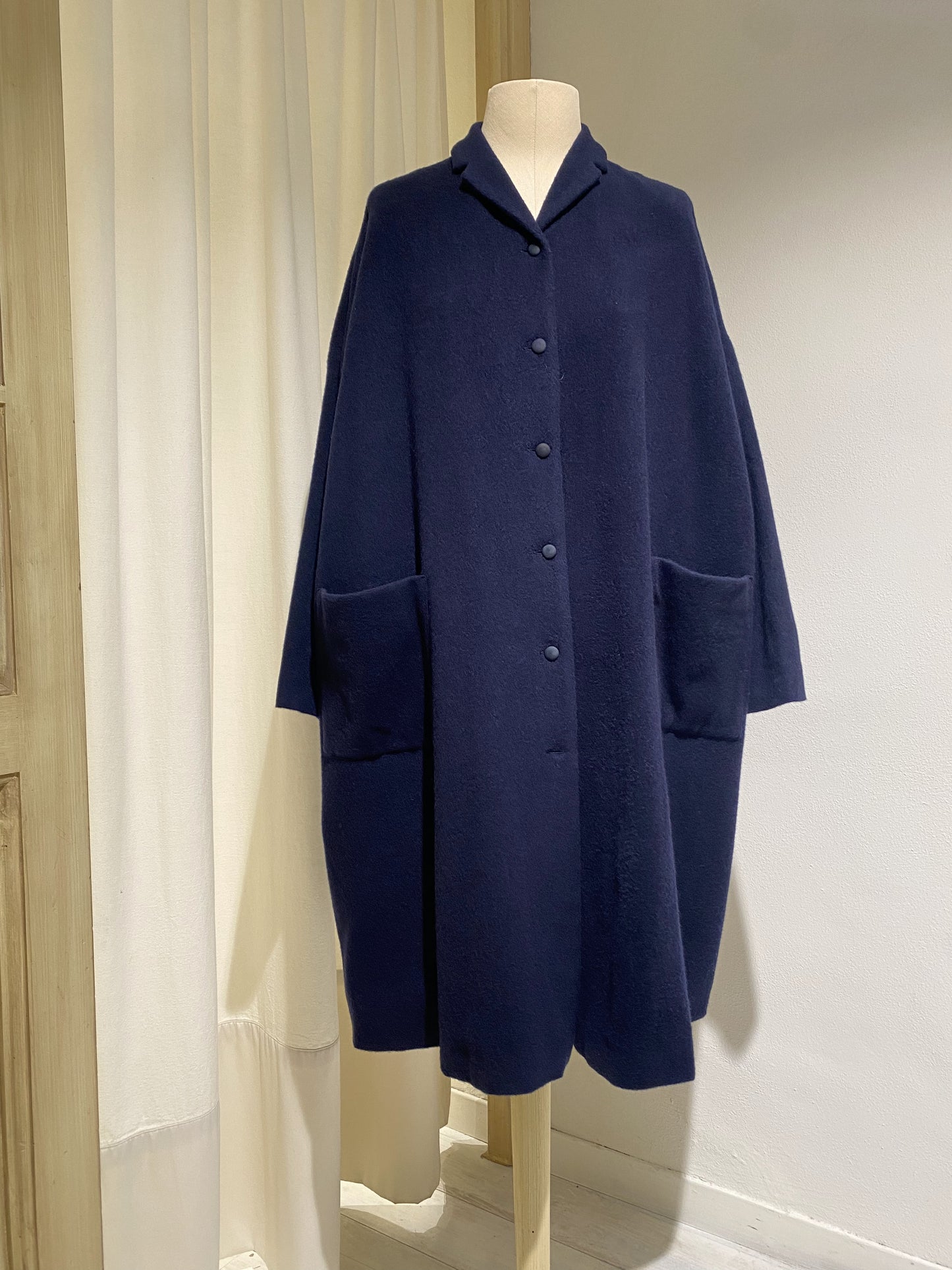 W COAT - APUNTOB - NAVY BLUE