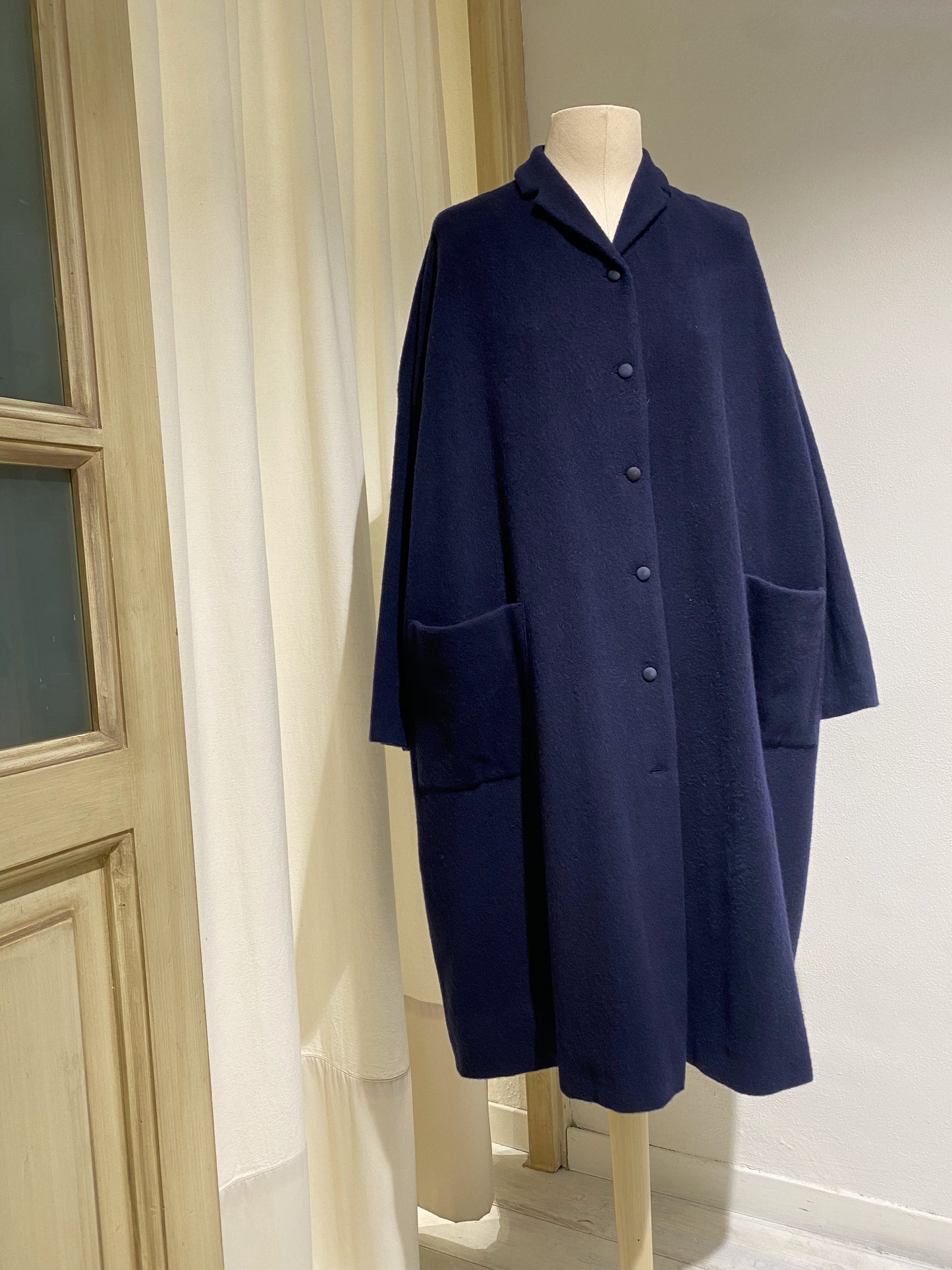 W COAT - APUNTOB - NAVY BLUE