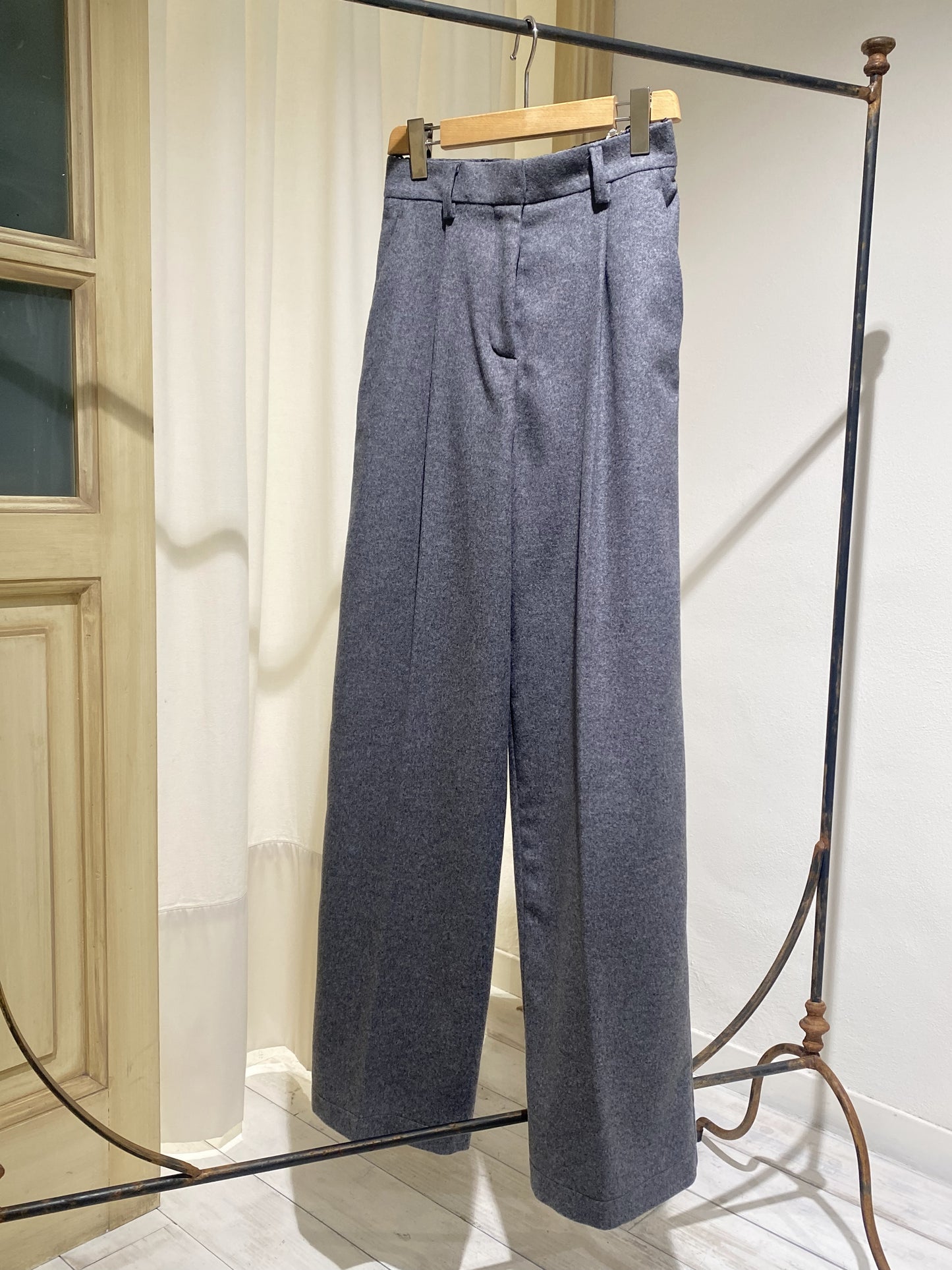 W PANT WIDE LEG - FORTE FORTE - GREY