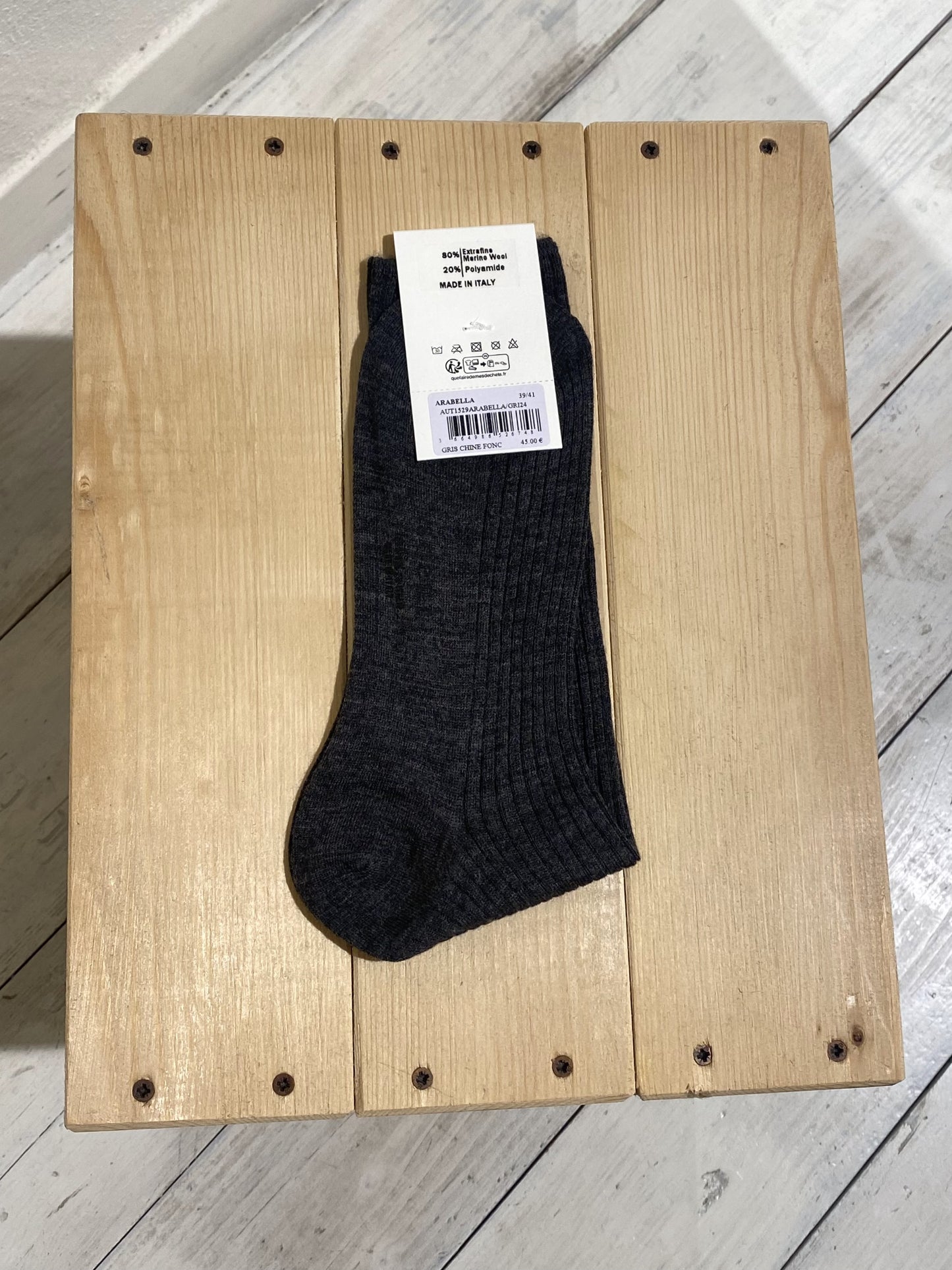 W ARABELLA SOCKS - SEOUR - DRK GREY