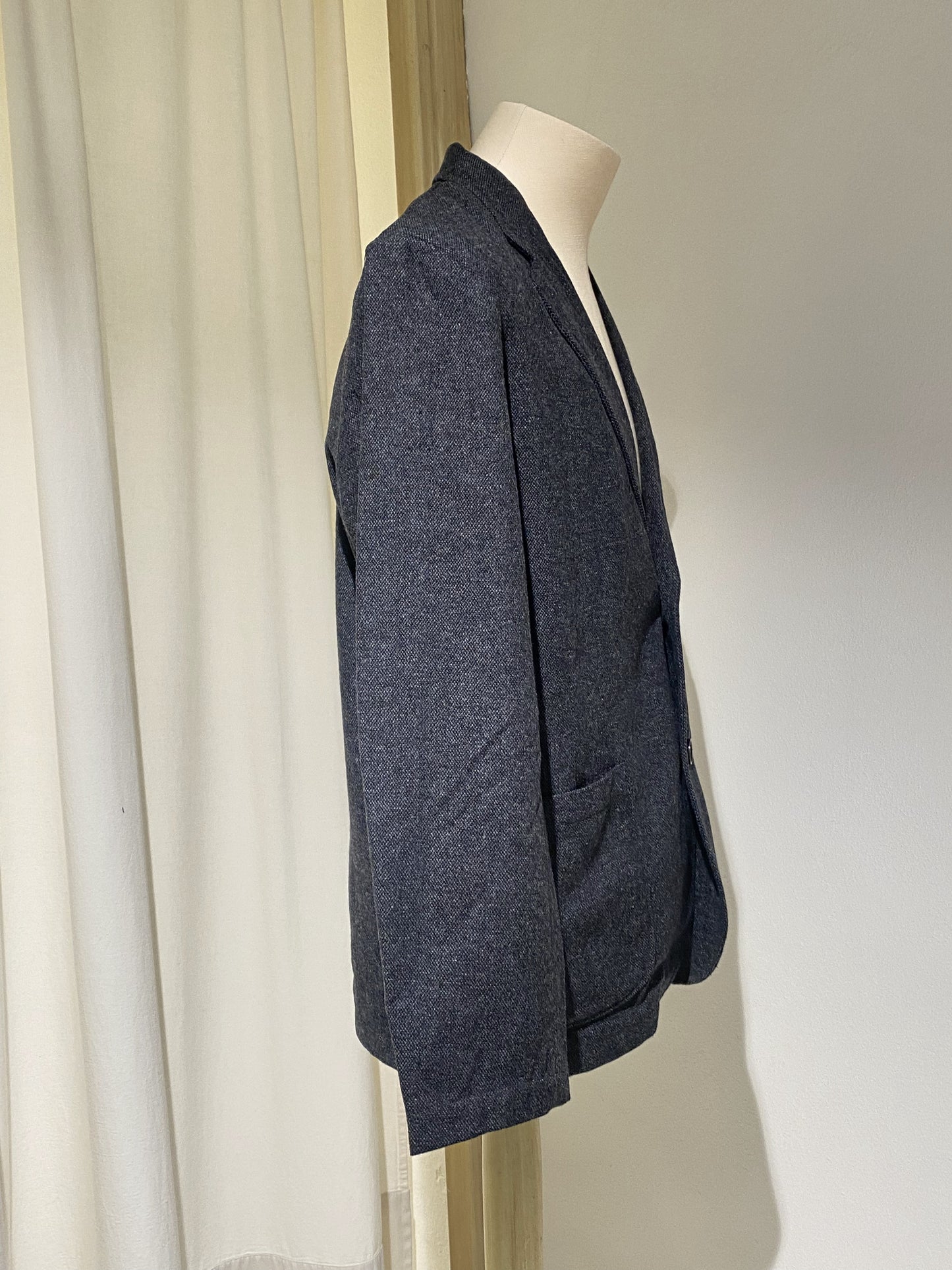 M Universal Works Two Button Jacket in Grey Anders Wool Upcycled - Dark Grey