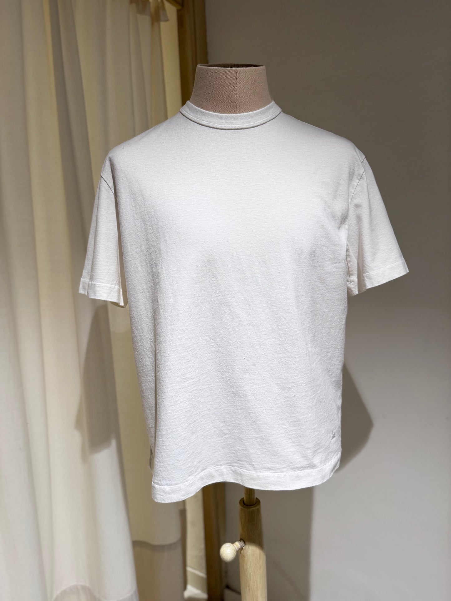 M Giza Cotton Hemp T-shirt MERZ B SCHWANEN - white