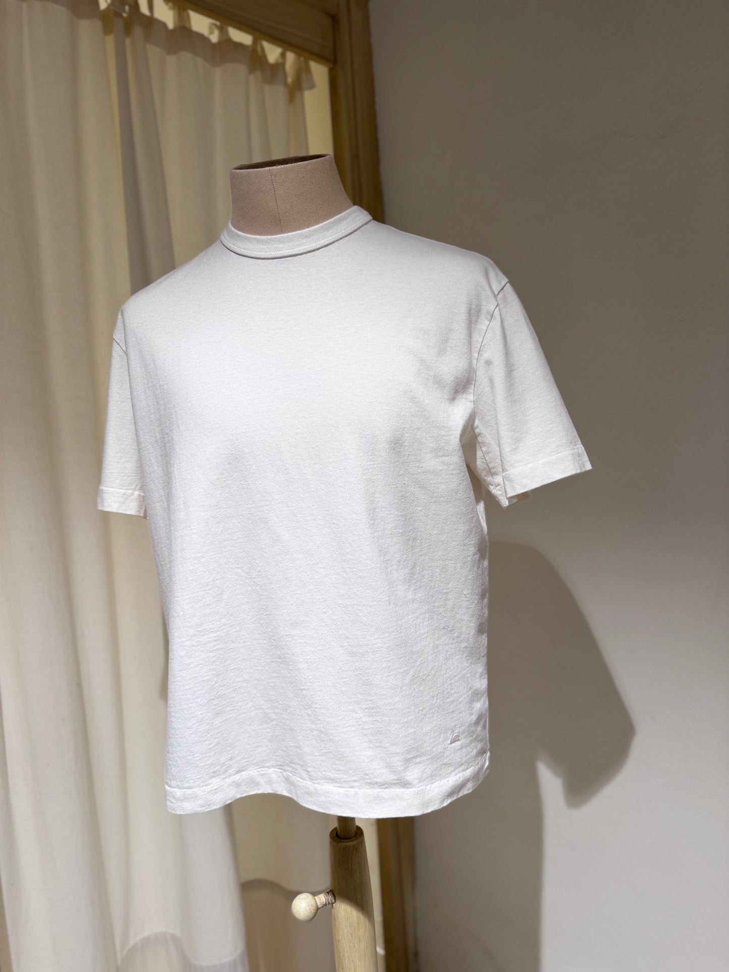 M Giza Cotton Hemp T-shirt MERZ B SCHWANEN - white