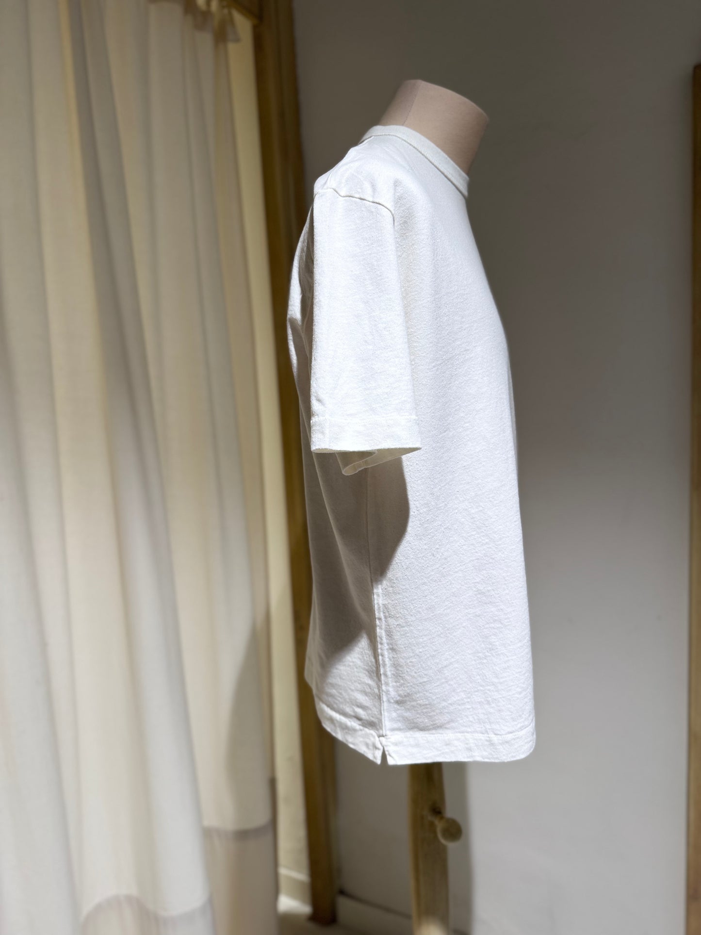 M Giza Cotton Hemp T-shirt MERZ B SCHWANEN - white