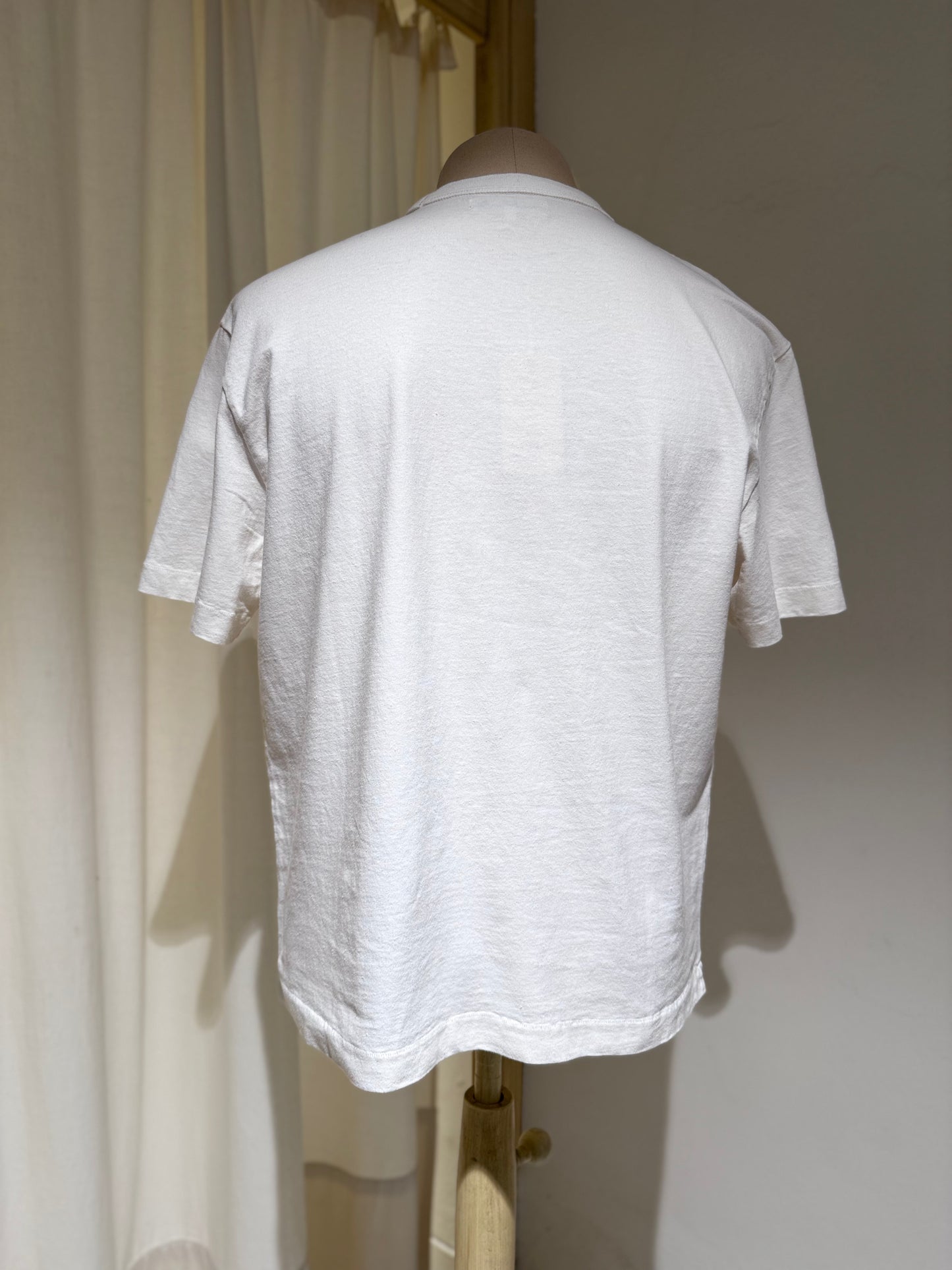 M Giza Cotton Hemp T-shirt MERZ B SCHWANEN - white