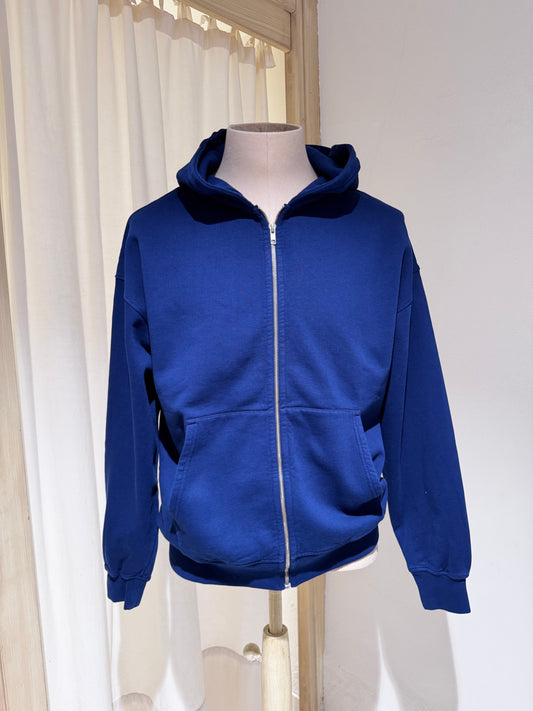 M ORGANIC OVERSIZED ZIP HOOD - COLORFUL STANDARD - MARINE BLUE