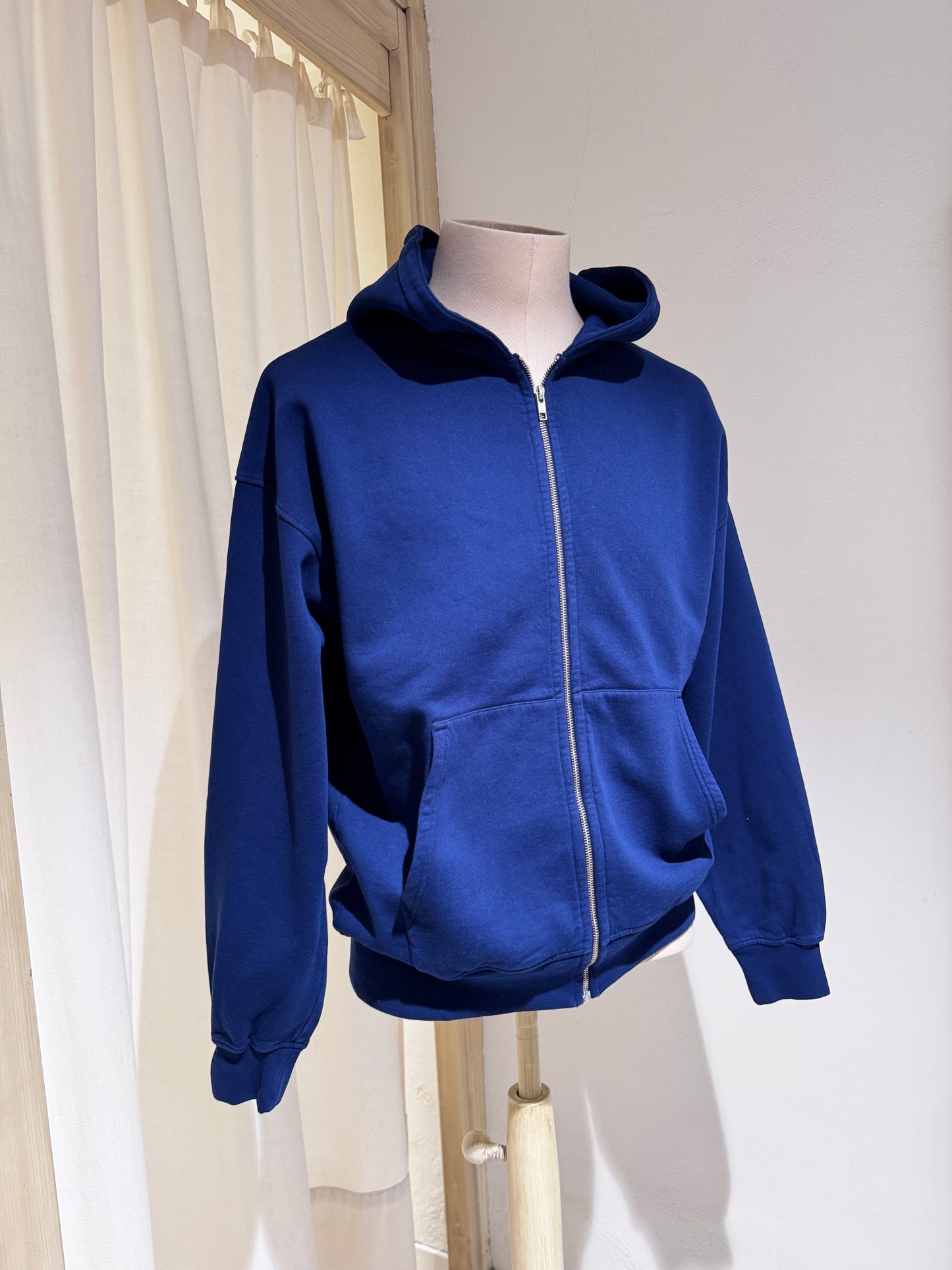 M ORGANIC OVERSIZED ZIP HOOD - COLORFUL STANDARD - MARINE BLUE