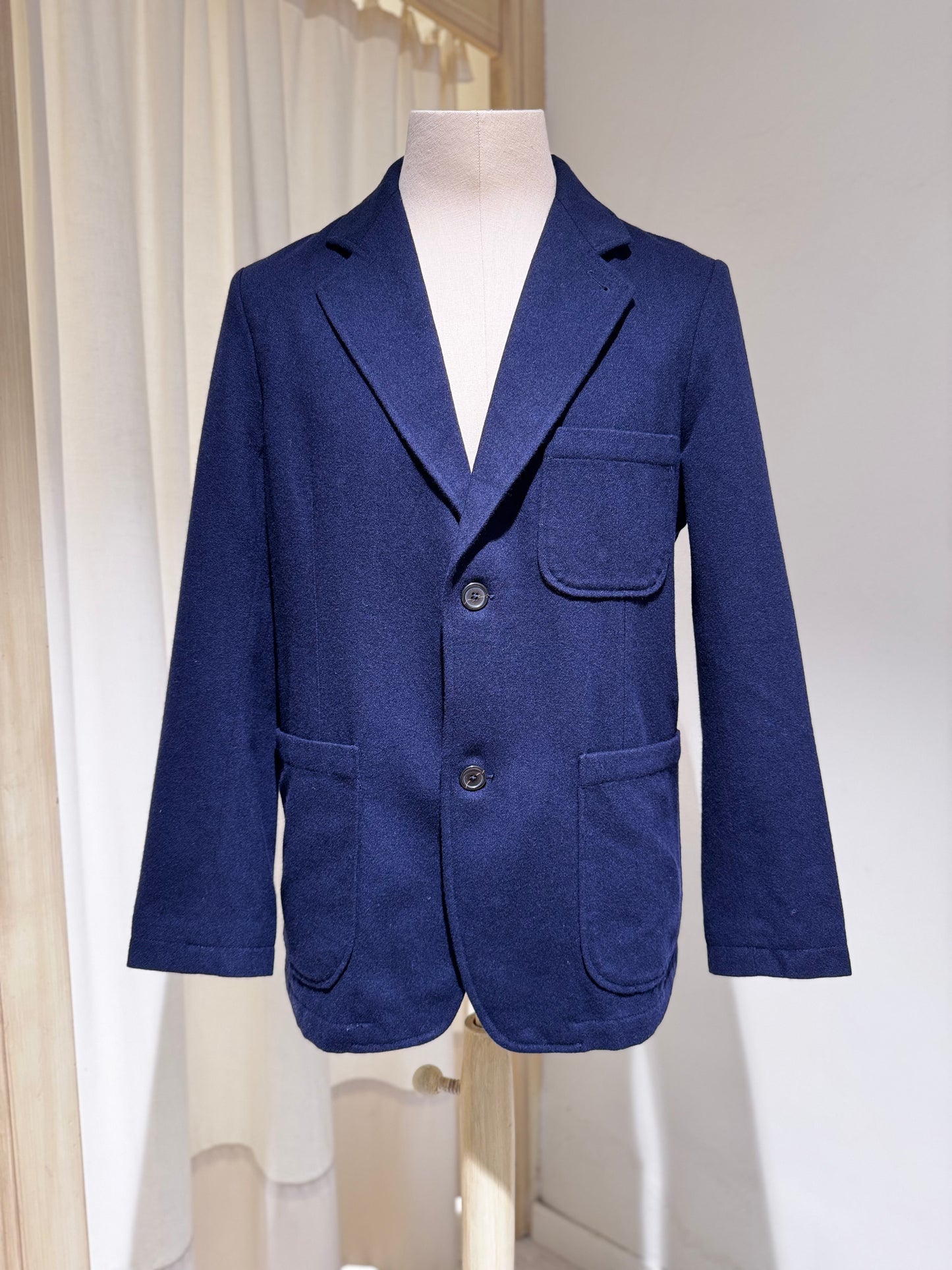 M Soft Recycled Wool Two Button Jacket - UNIVERSAL WORKS - Dark Navy