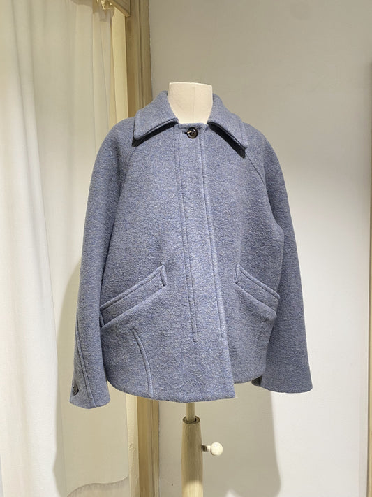 W BALARD COAT - SEOUR - GREY BLUE