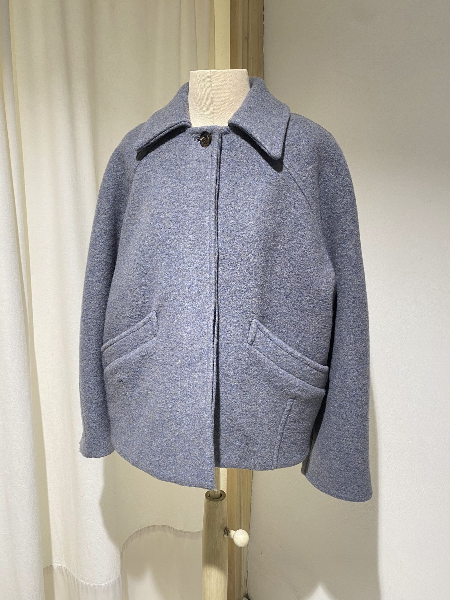 W BALARD COAT - SEOUR - GREY BLUE