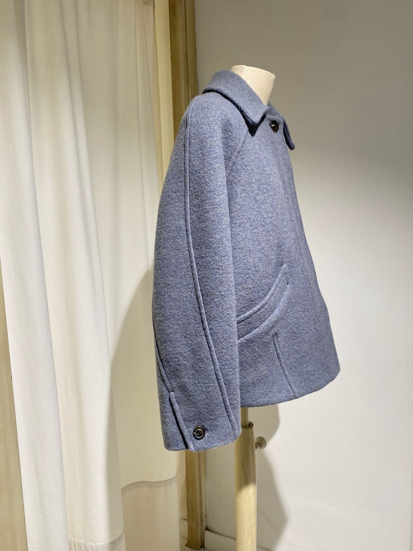 W BALARD COAT - SEOUR - GREY BLUE