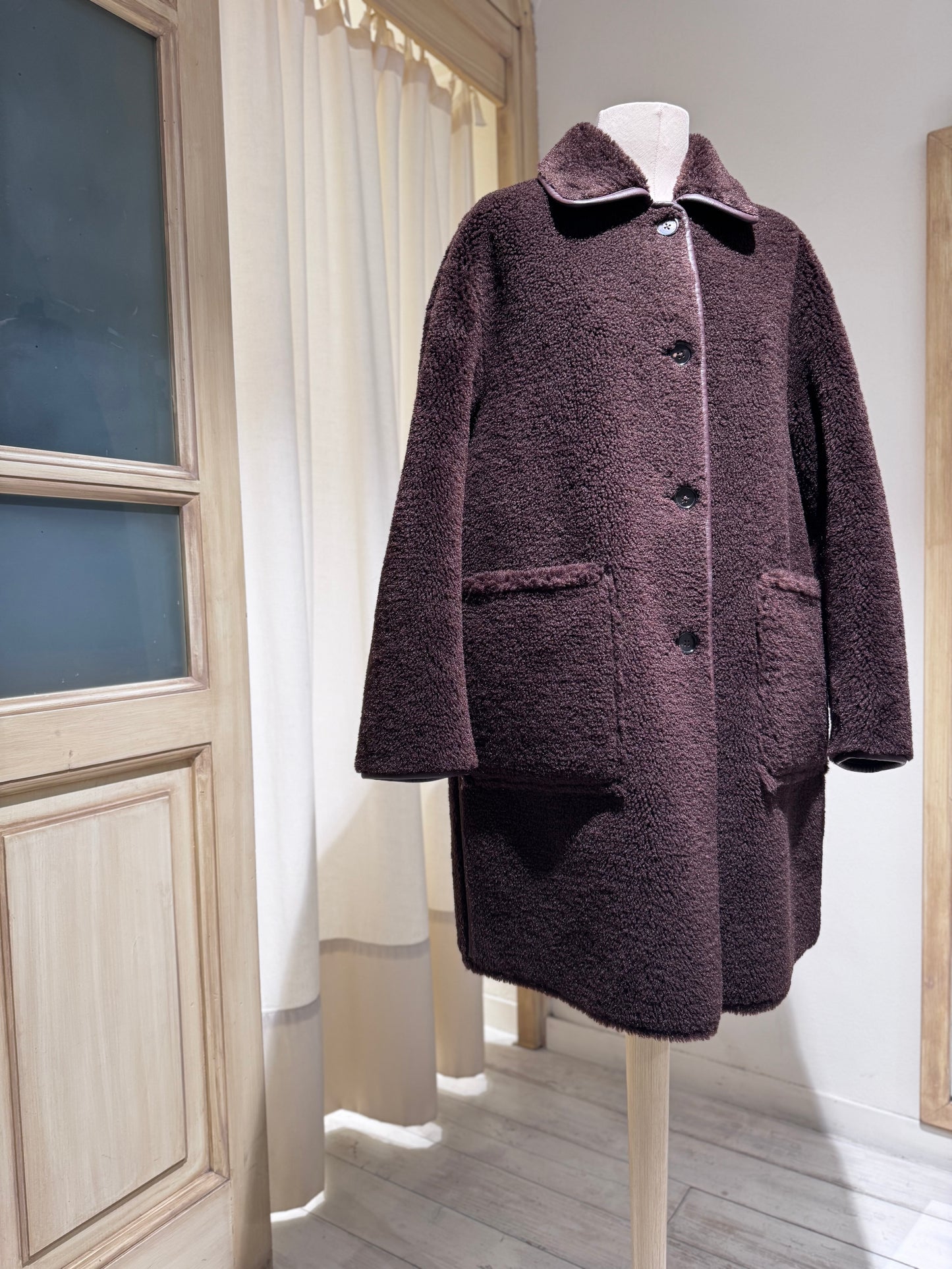 W Easton long coat - BELLEROSE - Chocolate Brown