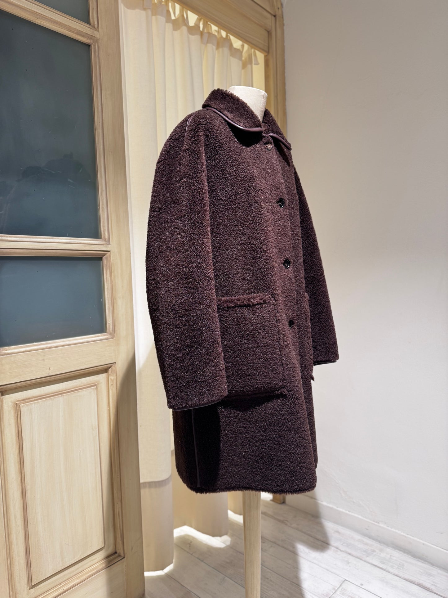 W Easton long coat - BELLEROSE - Chocolate Brown