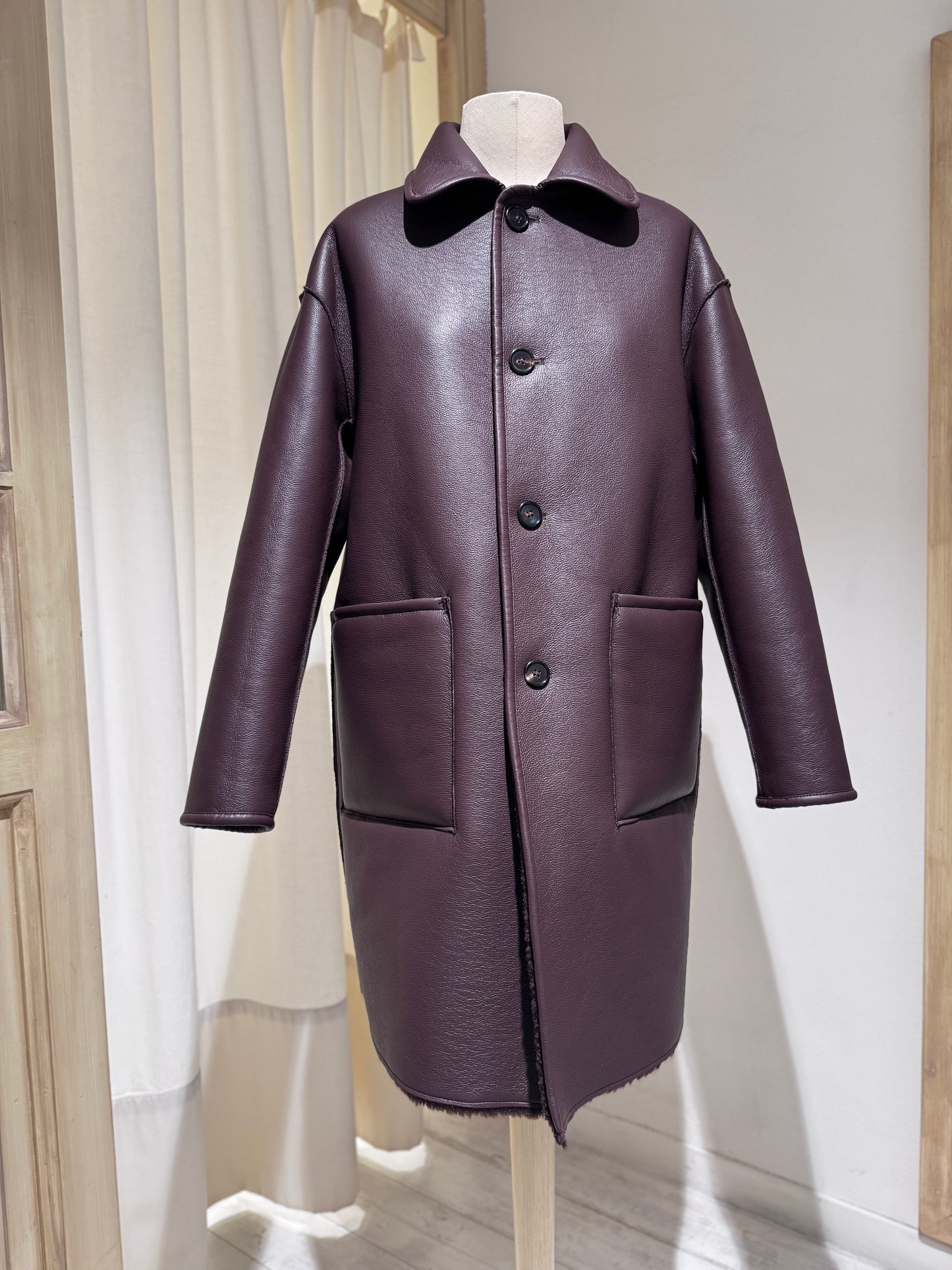 W Easton long coat - BELLEROSE - Chocolate Brown