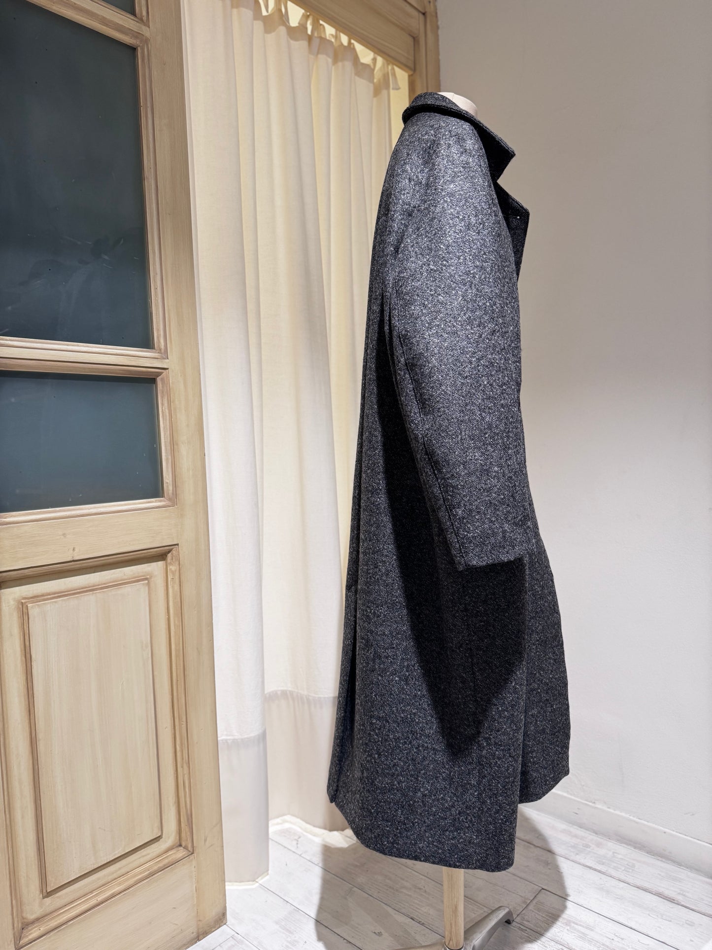 W COAT GERMAIN - SOEUR - GREY Cappotto lungo in lana grigio chiné