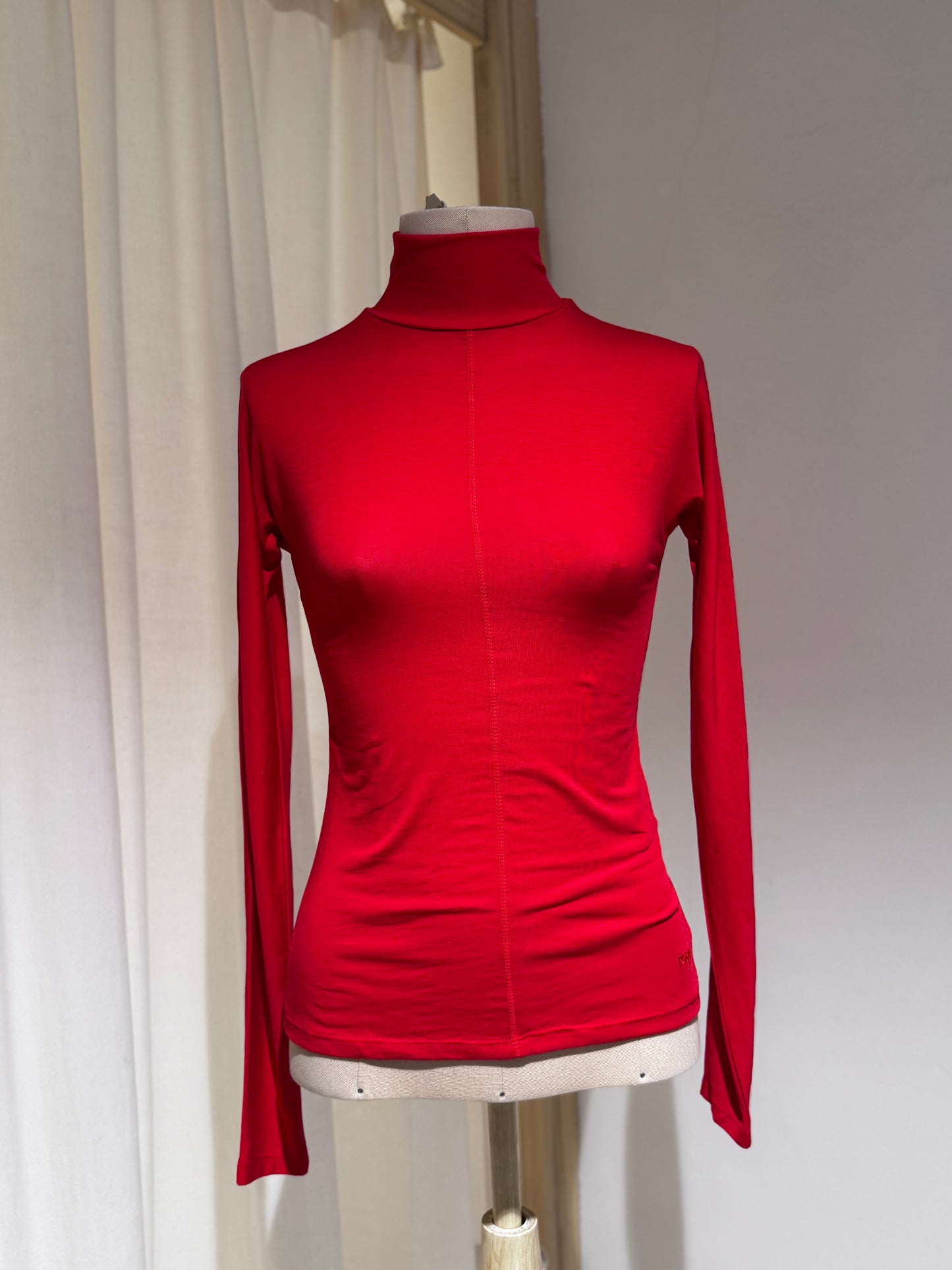 W Flawy turtle neck t-shirt - BELLEROSE - Red