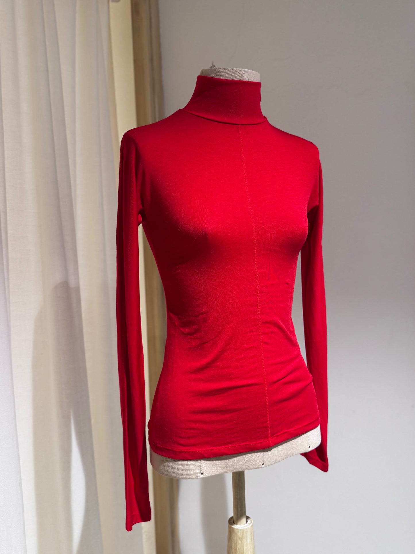 W Flawy turtle neck t-shirt - BELLEROSE - Red