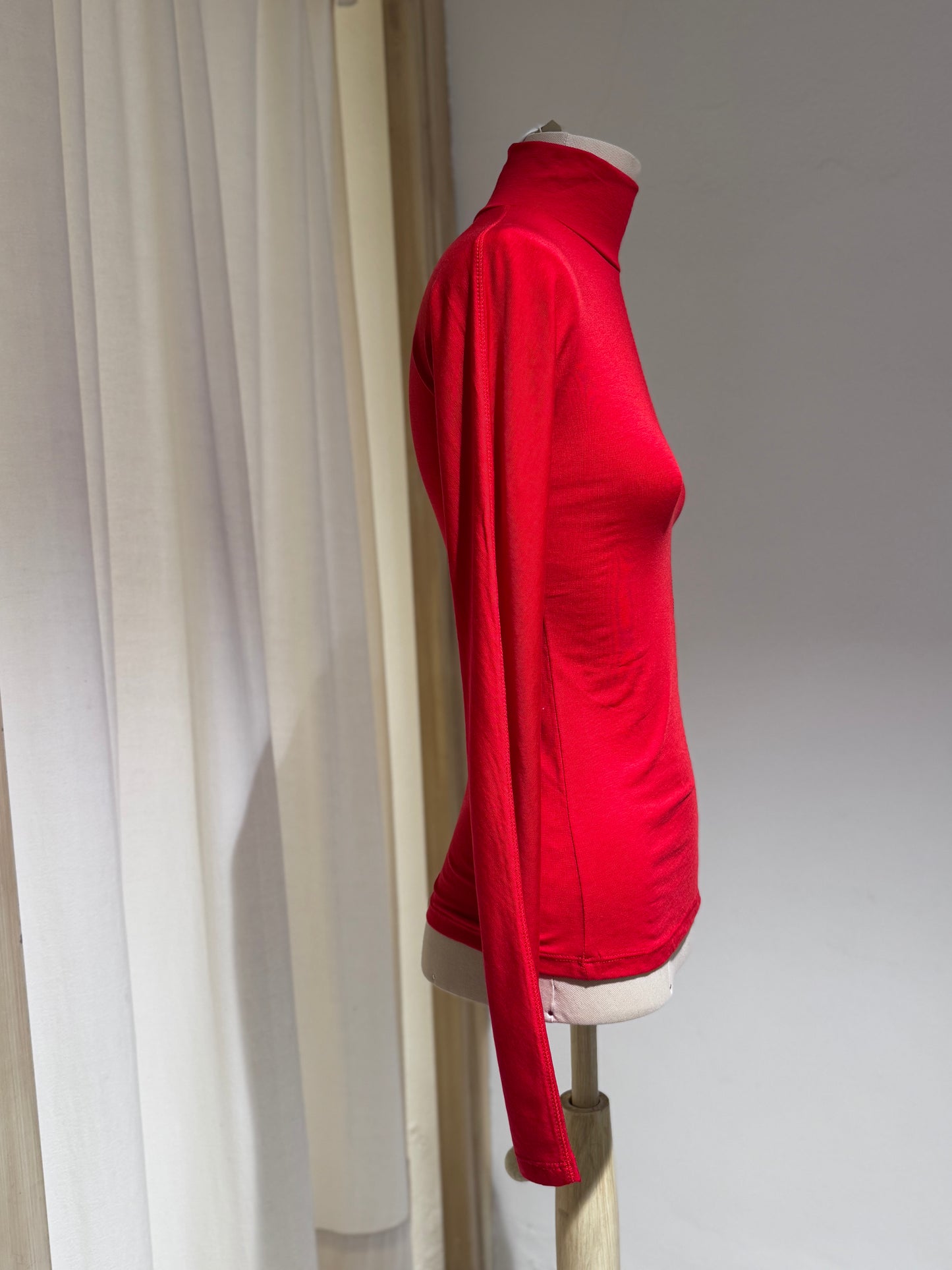 W Flawy turtle neck t-shirt - BELLEROSE - Red